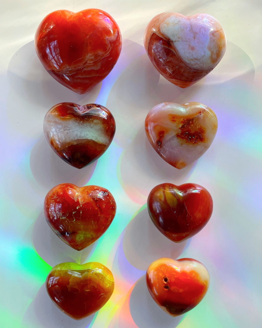 Carnelian Agate Hearts - Baltic Mermaid