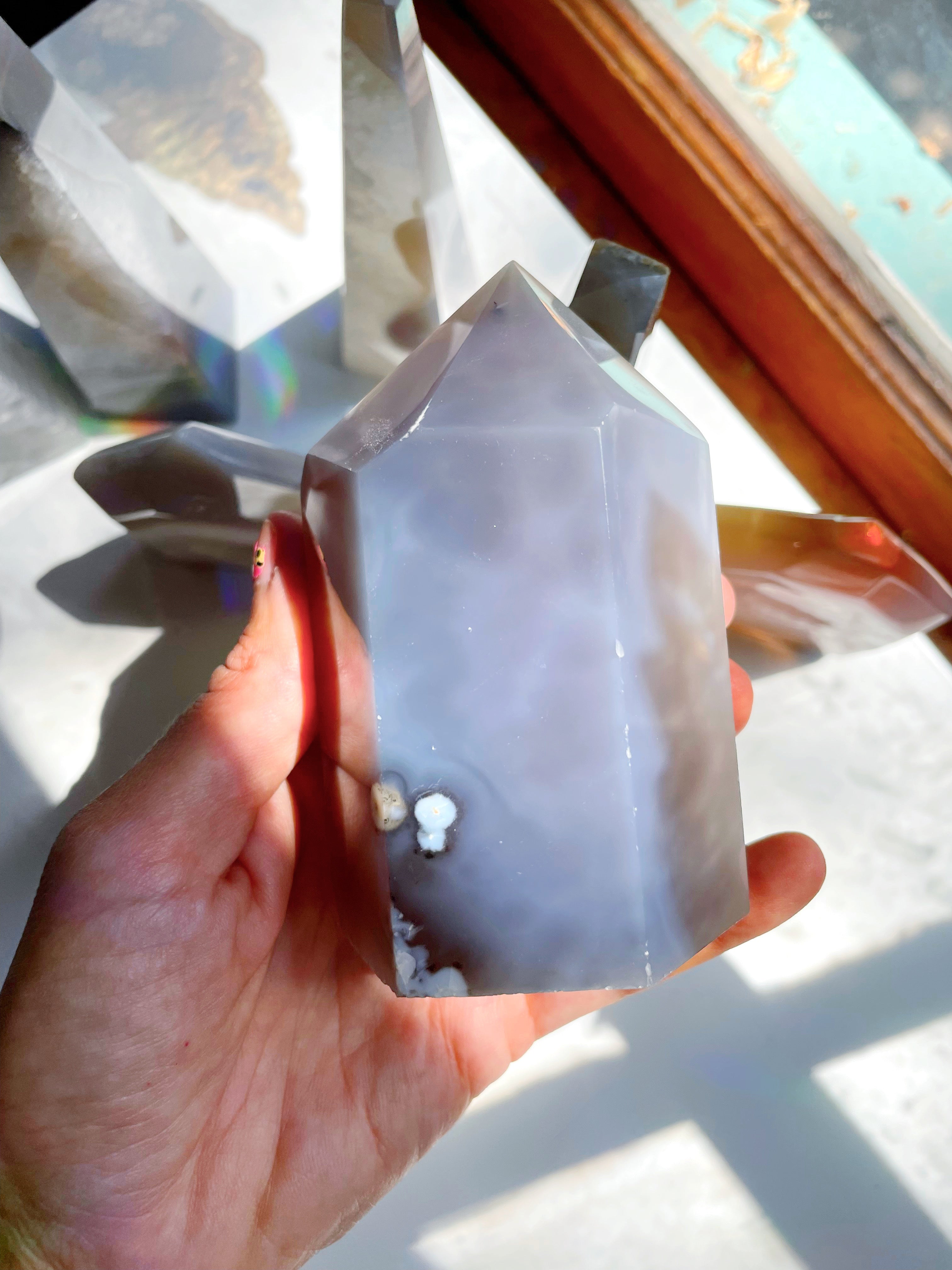 Druzy Agate Tower - Baltic Mermaid