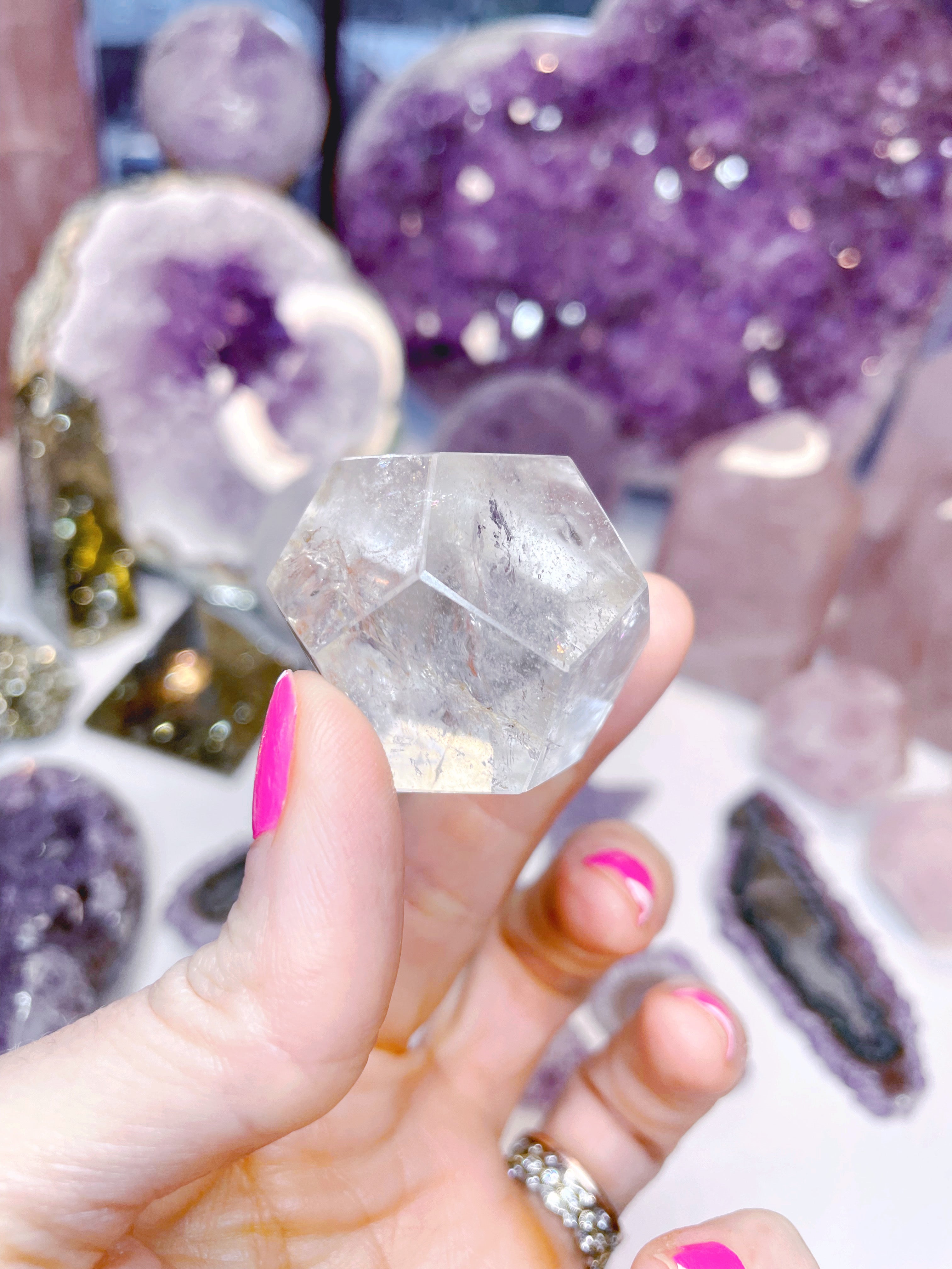 Quartz Dodecahedron w/ Hematoid inclusion - Baltic Mermaid