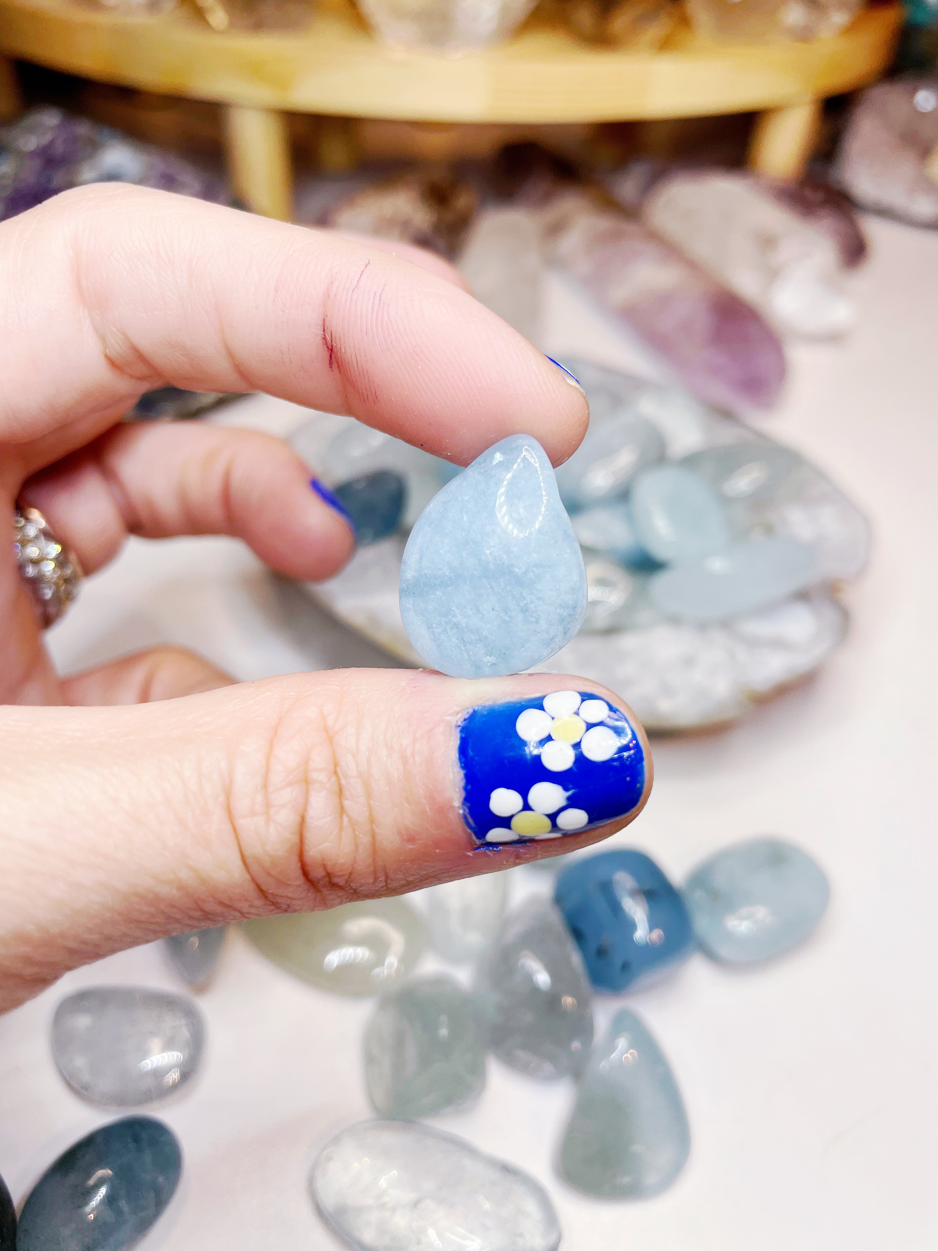 Aquamarine Tumbled Stone - Baltic Mermaid