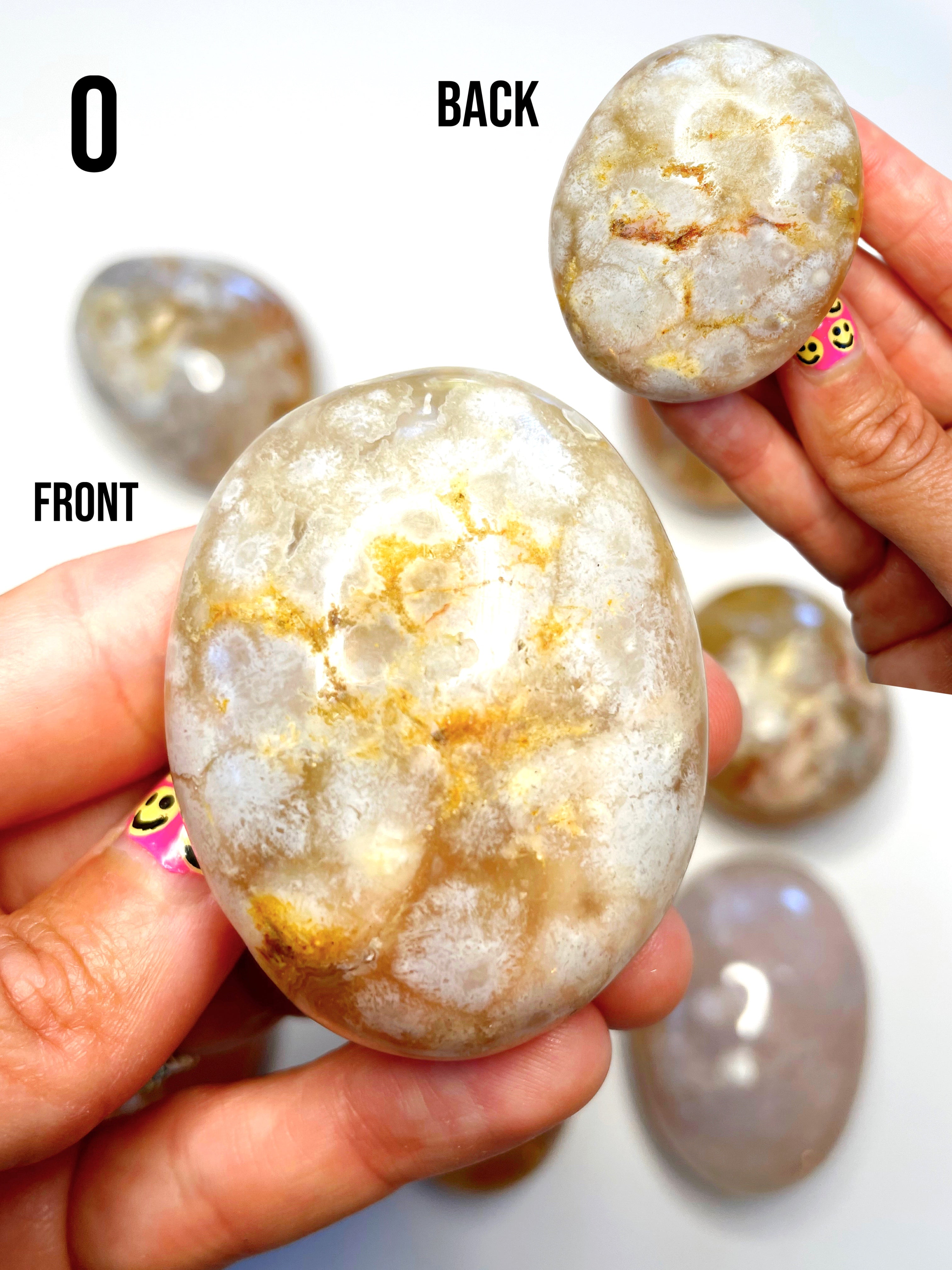 Flower Agate Palm Stones - Baltic Mermaid