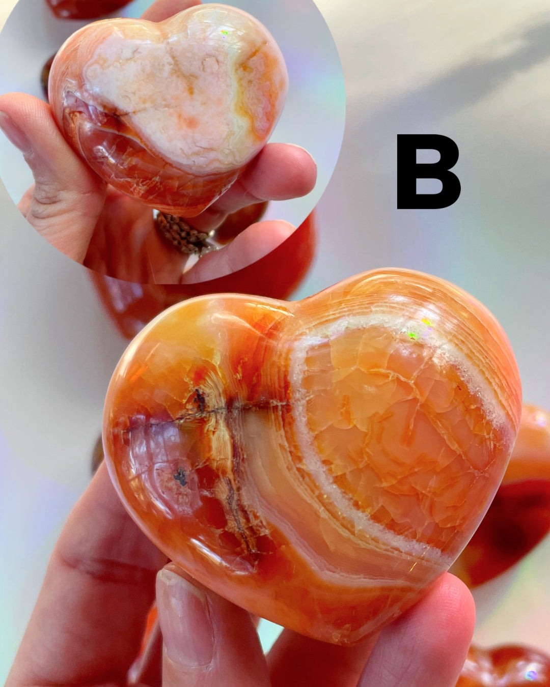 Carnelian Agate Hearts - Baltic Mermaid