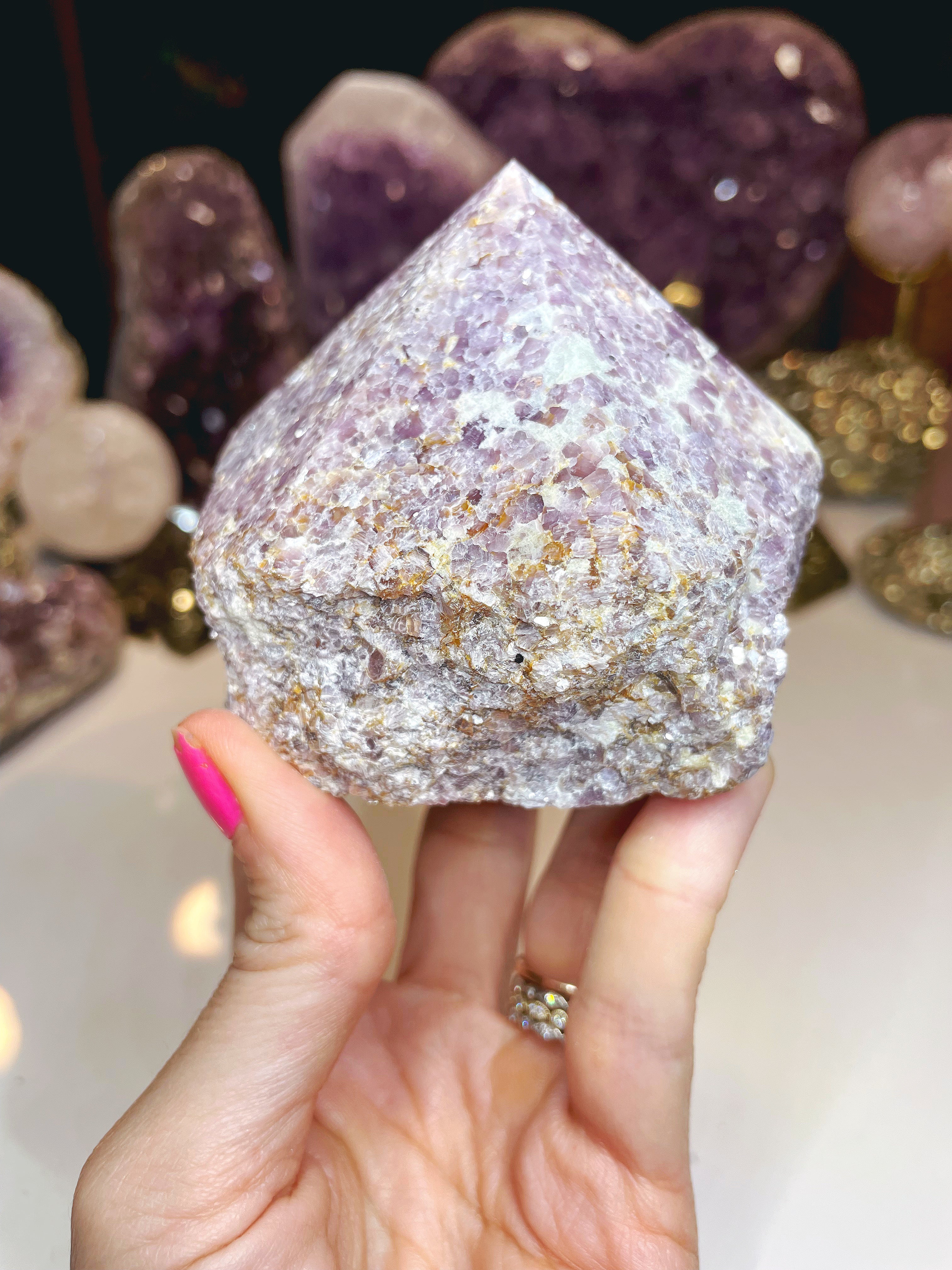 Lepidolite Semi Polished Point - Baltic Mermaid