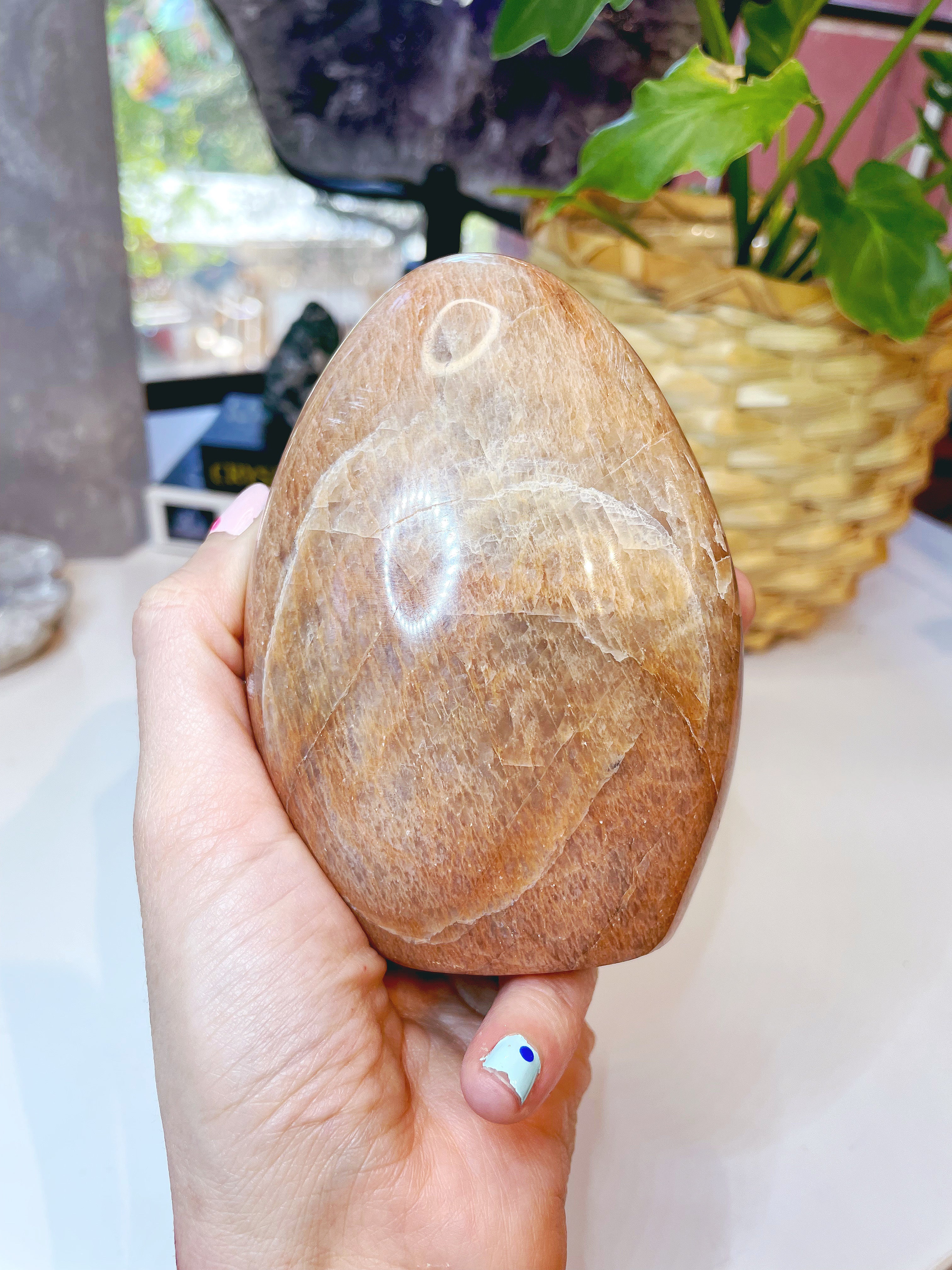 Peach Moonstone Freeform - Baltic Mermaid