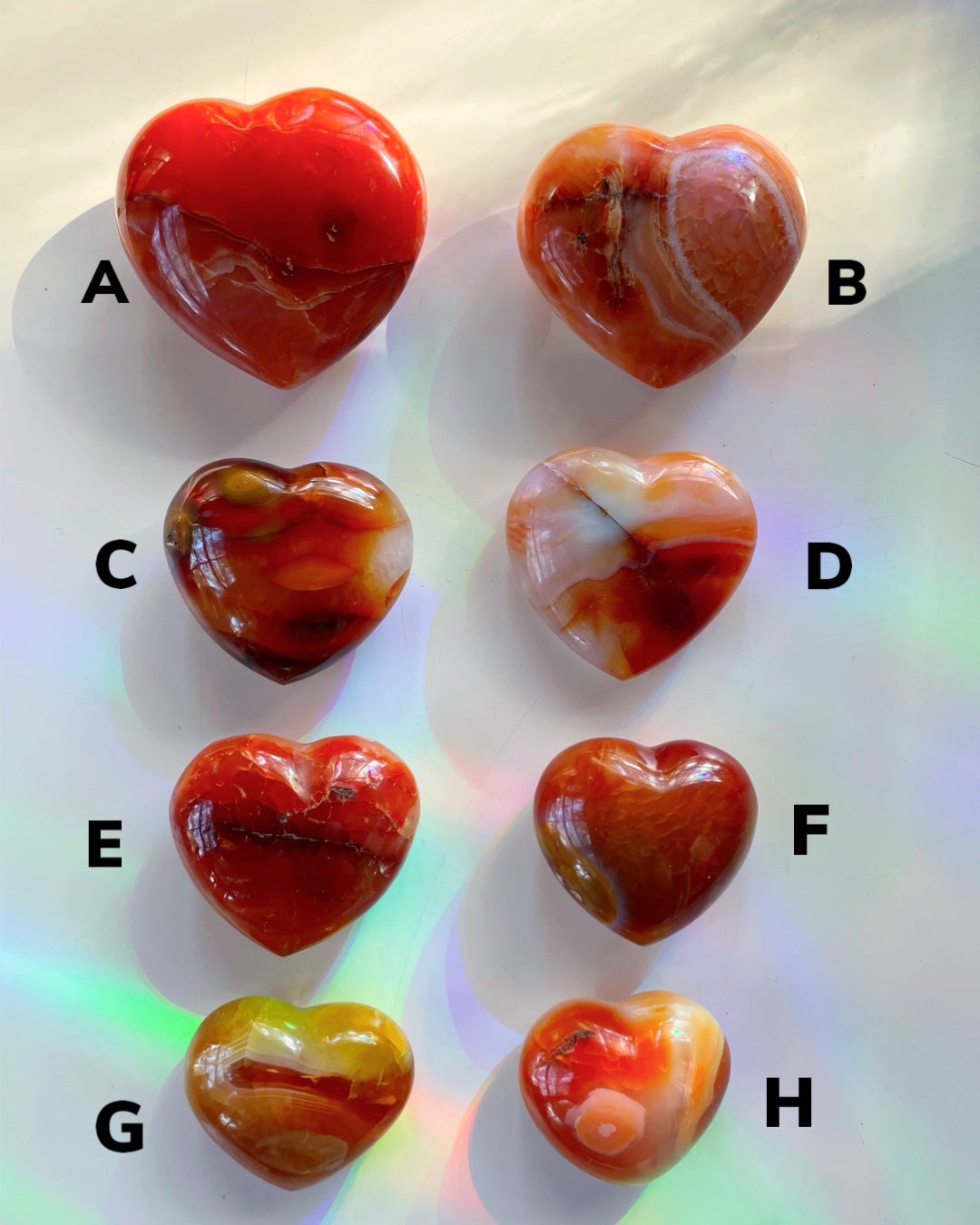 Carnelian Agate Hearts - Baltic Mermaid