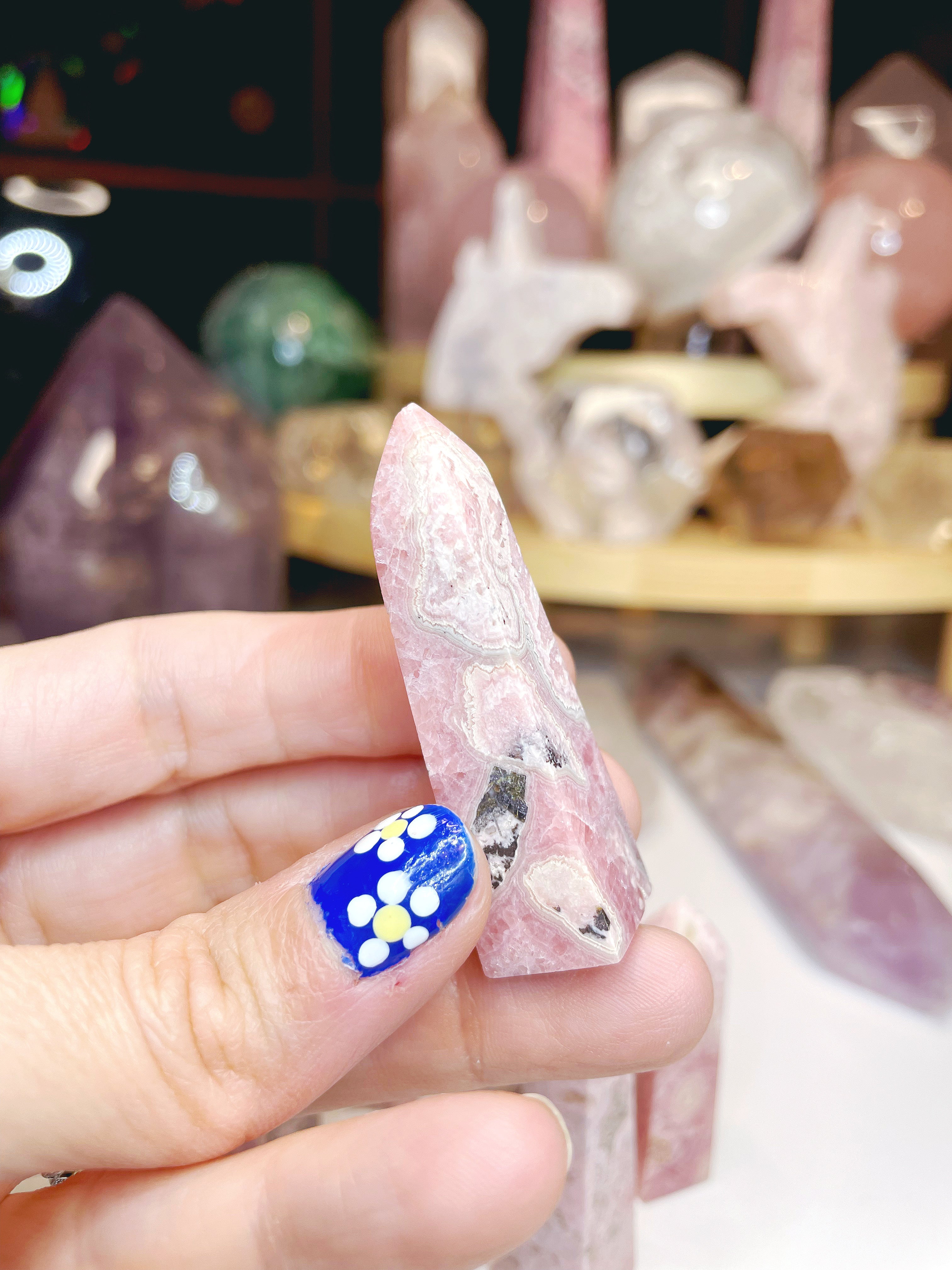 Rhodochrosite Obelisk *Imperfect - Baltic Mermaid