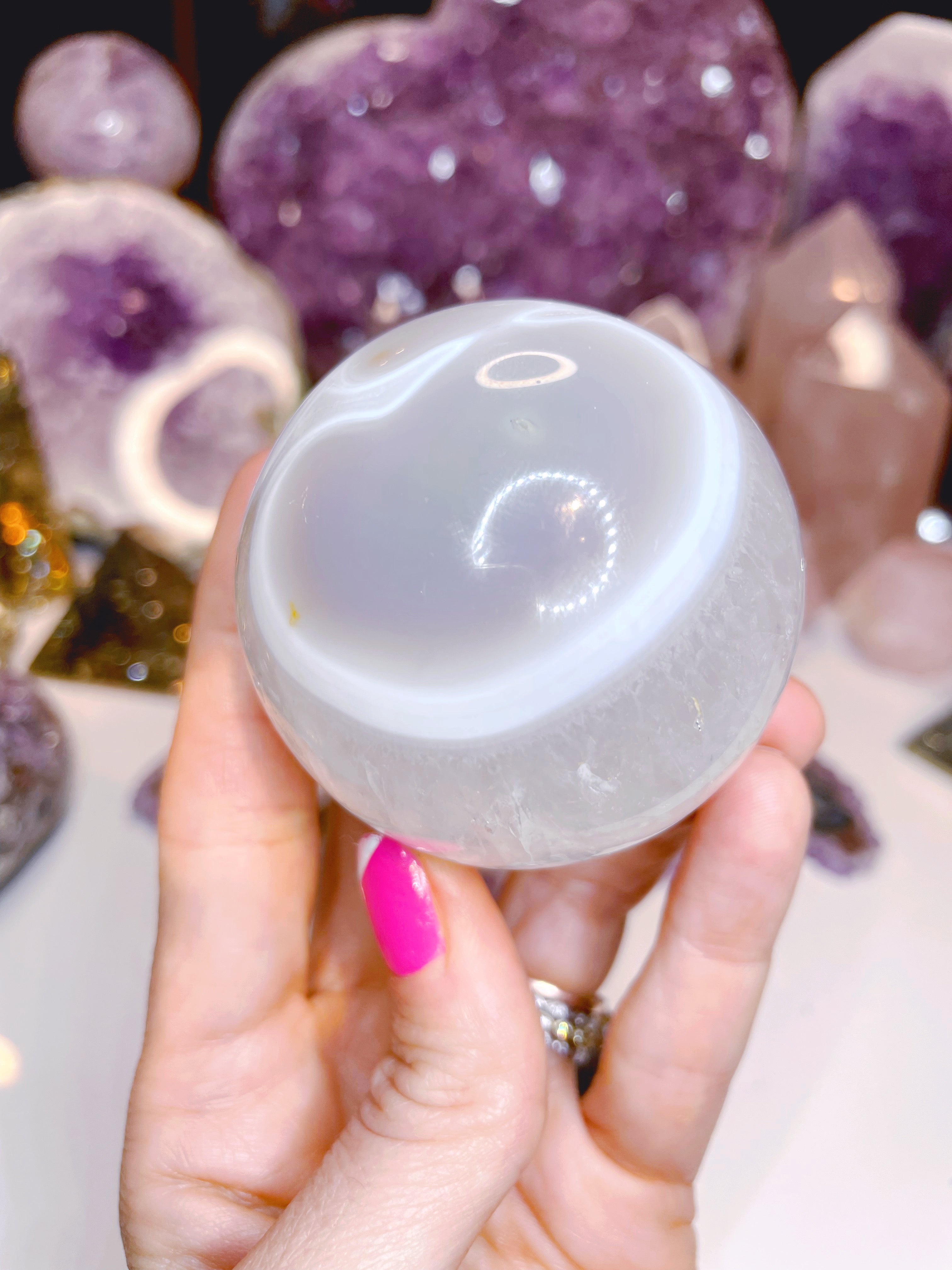 Quartz/Agate Amethyst Sphere - Baltic Mermaid