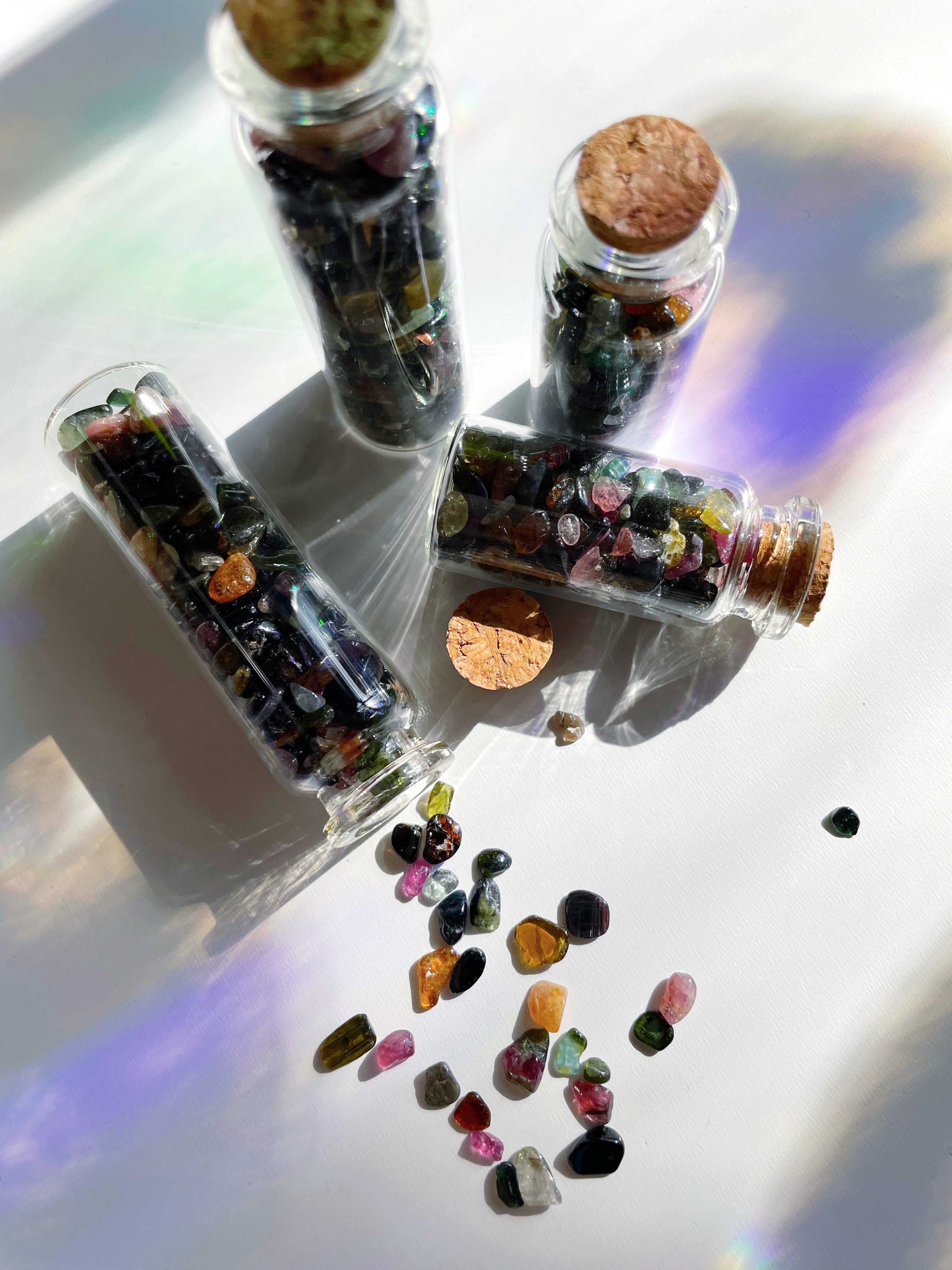 Multi Tourmaline Chip Bottles - Baltic Mermaid