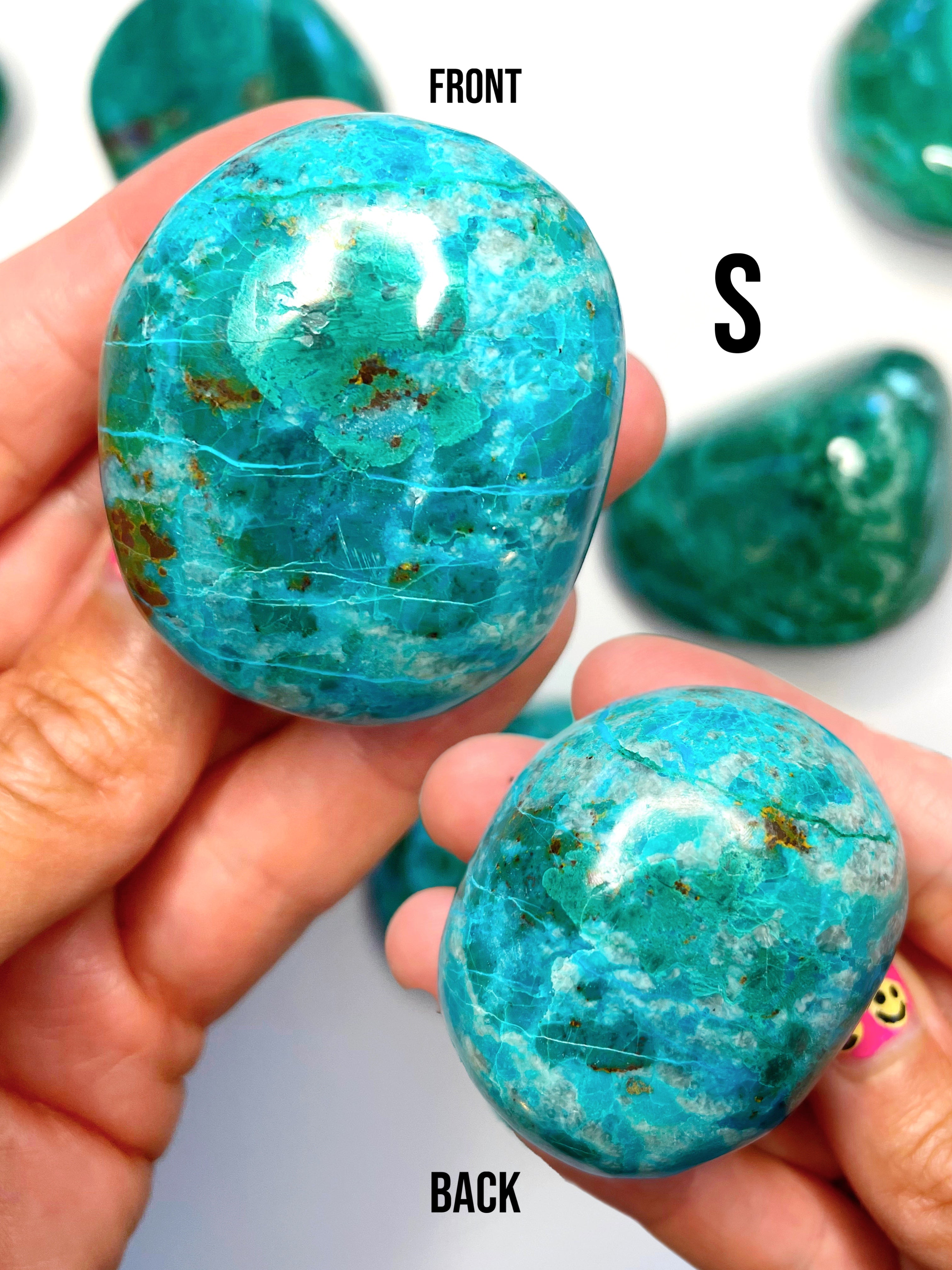 Chrysocolla Palm Stones/Large Tumbles - Baltic Mermaid