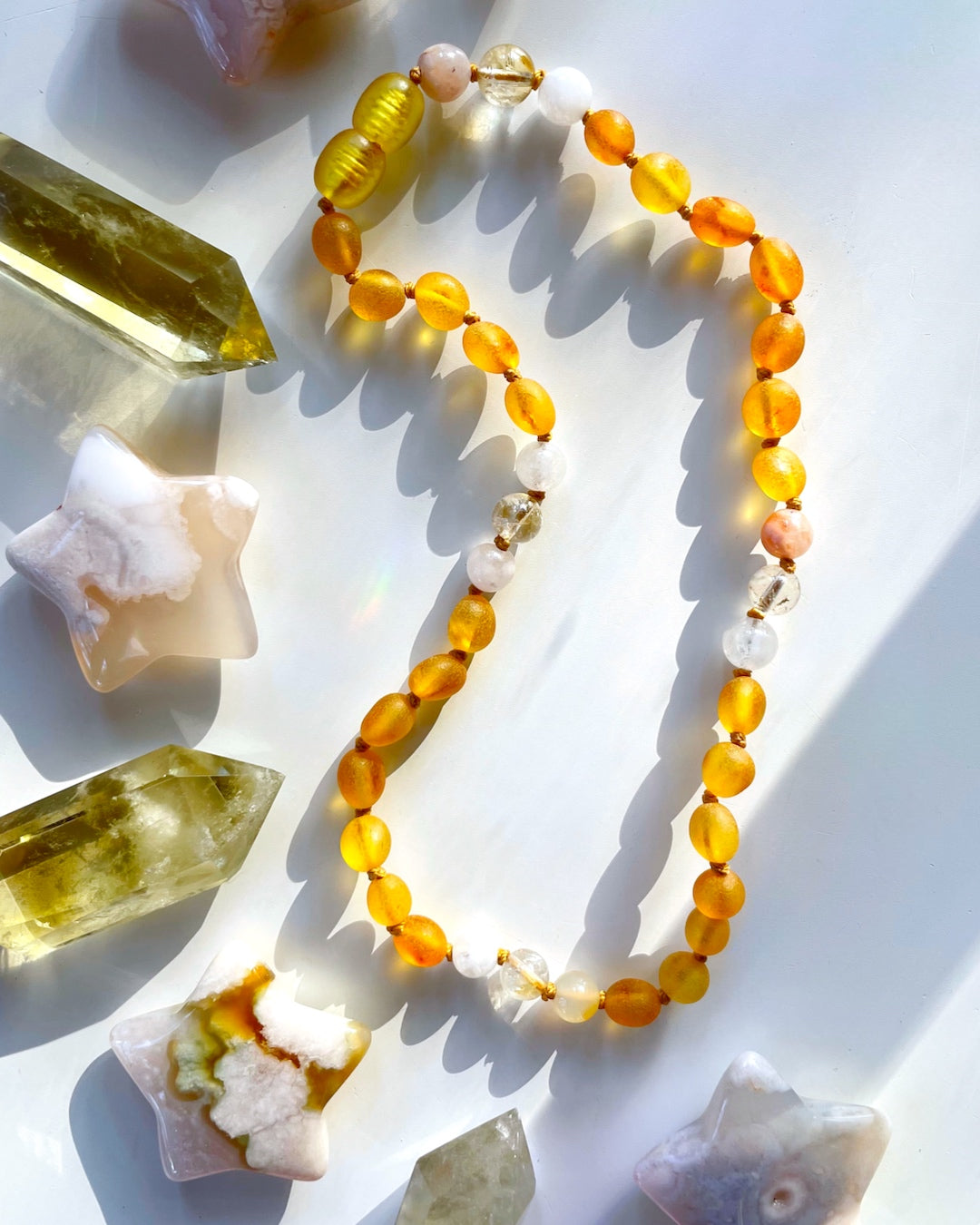 Brooklyn - Unpolished Amber Necklace - Baltic Mermaid