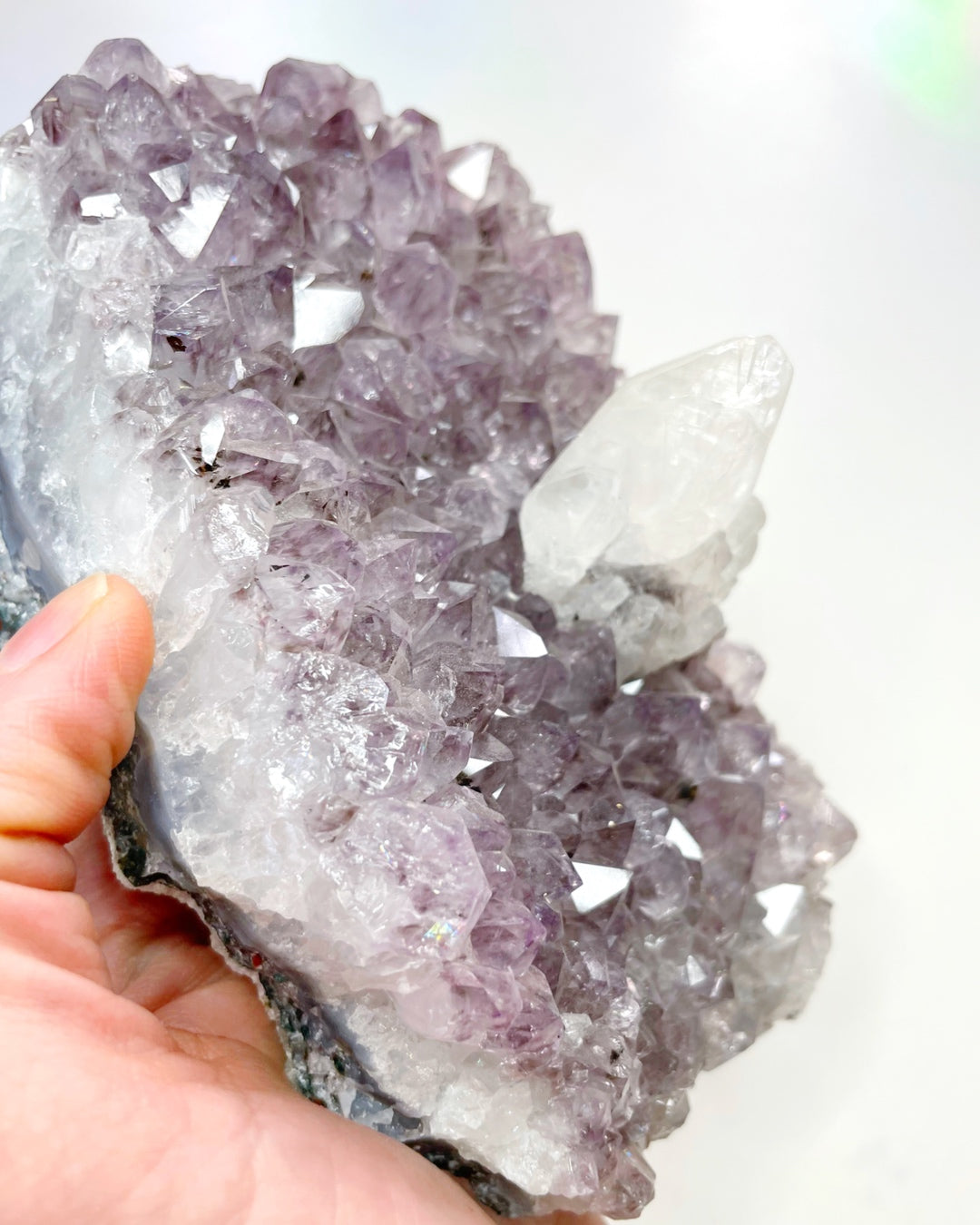 Amethyst Cluster w/ Calcite - Baltic Mermaid