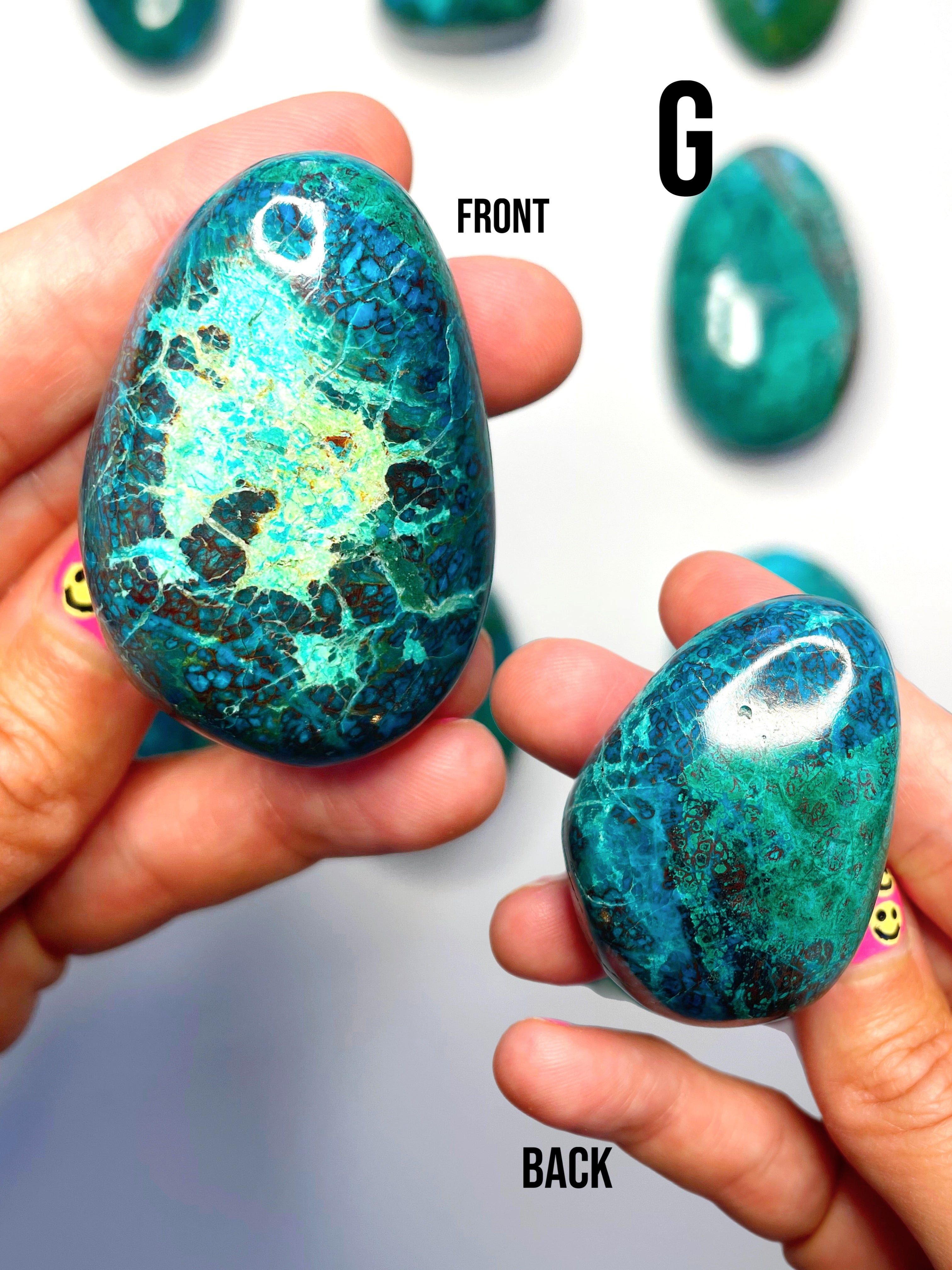 Chrysocolla Palm Stones/Large Tumbles - Baltic Mermaid