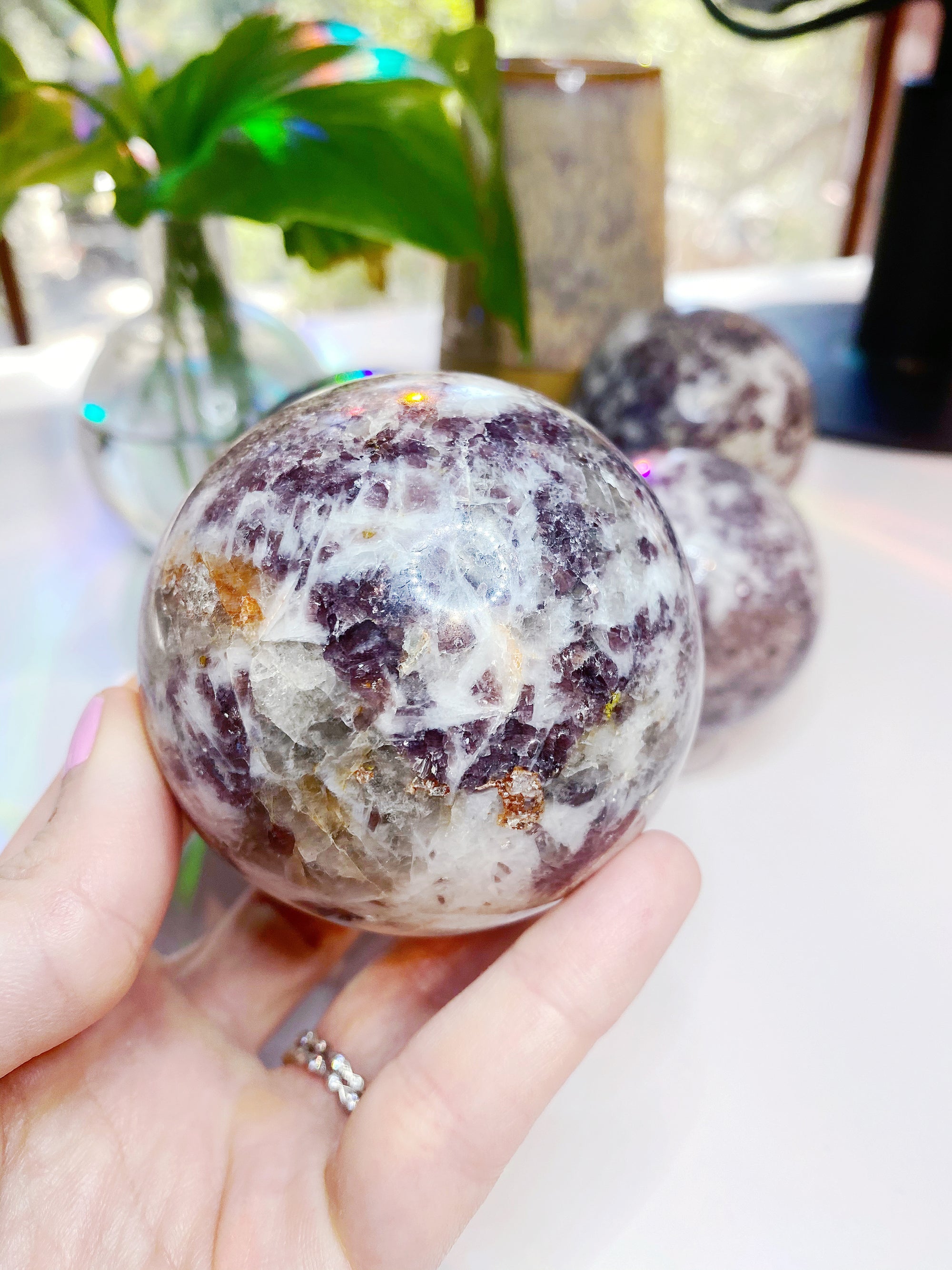 Lepidolite Sphere