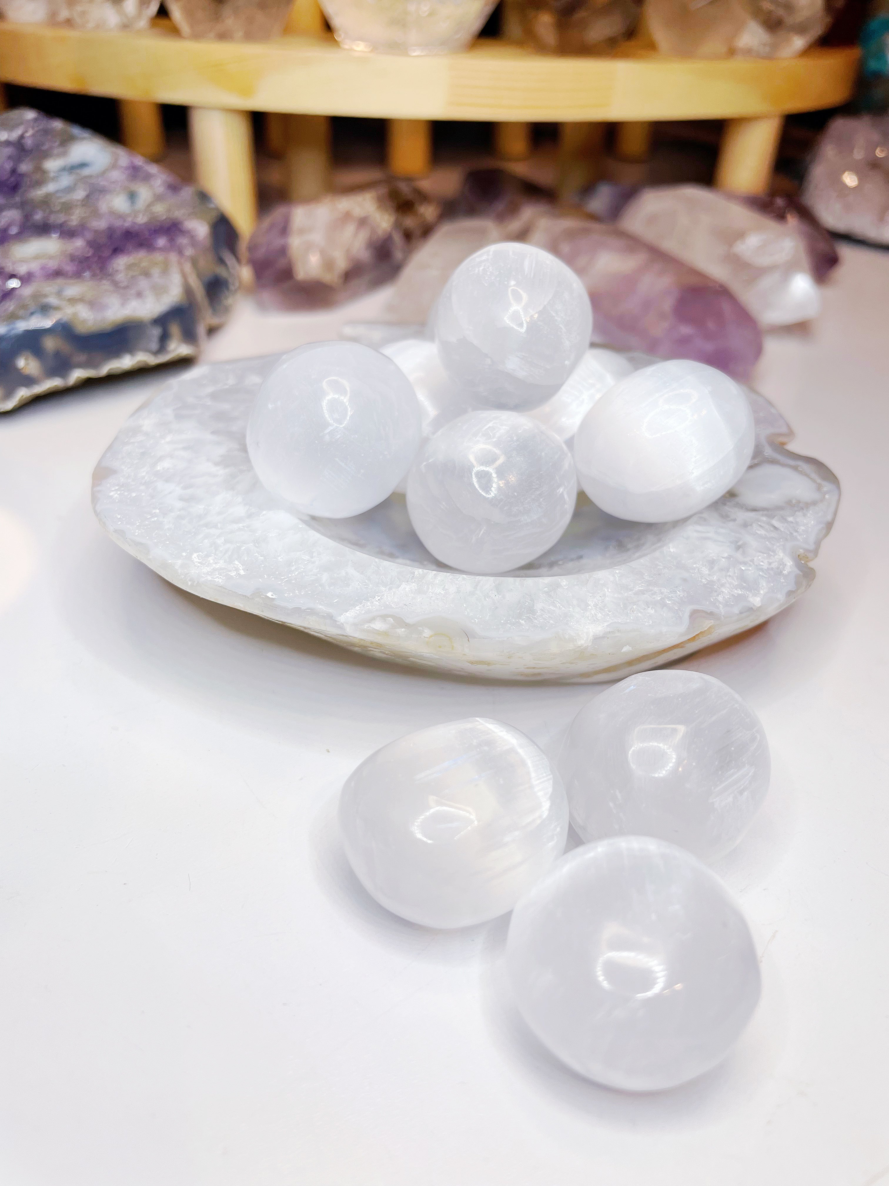 Selenite Tumbled Stones - Baltic Mermaid