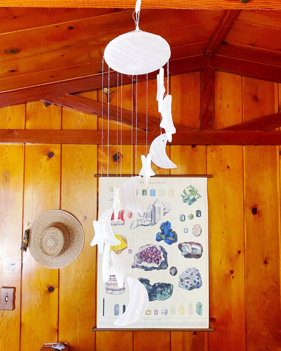 White Onyx Star & Moon Chimes - Baltic Mermaid