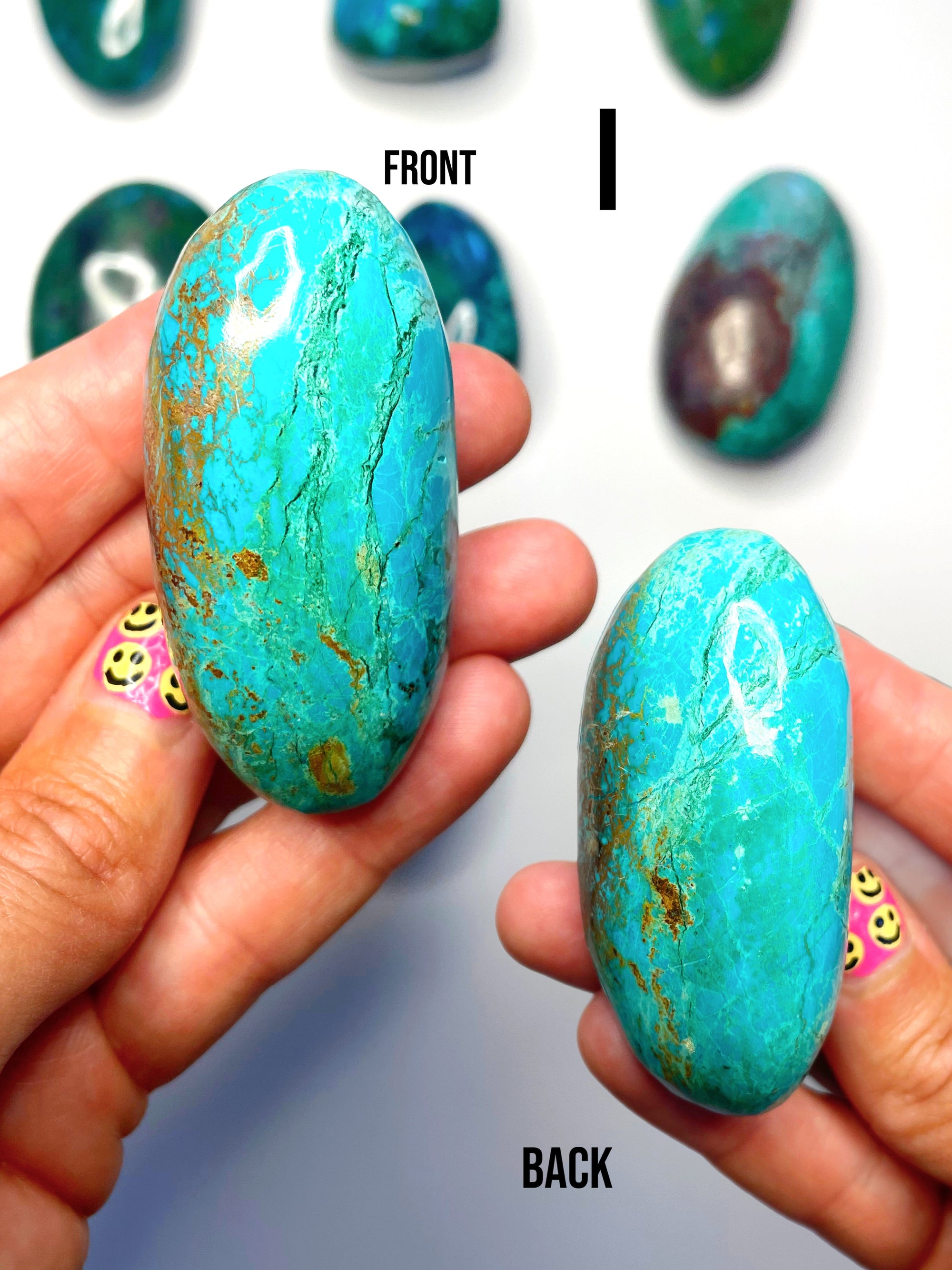 Chrysocolla Palm Stones/Large Tumbles