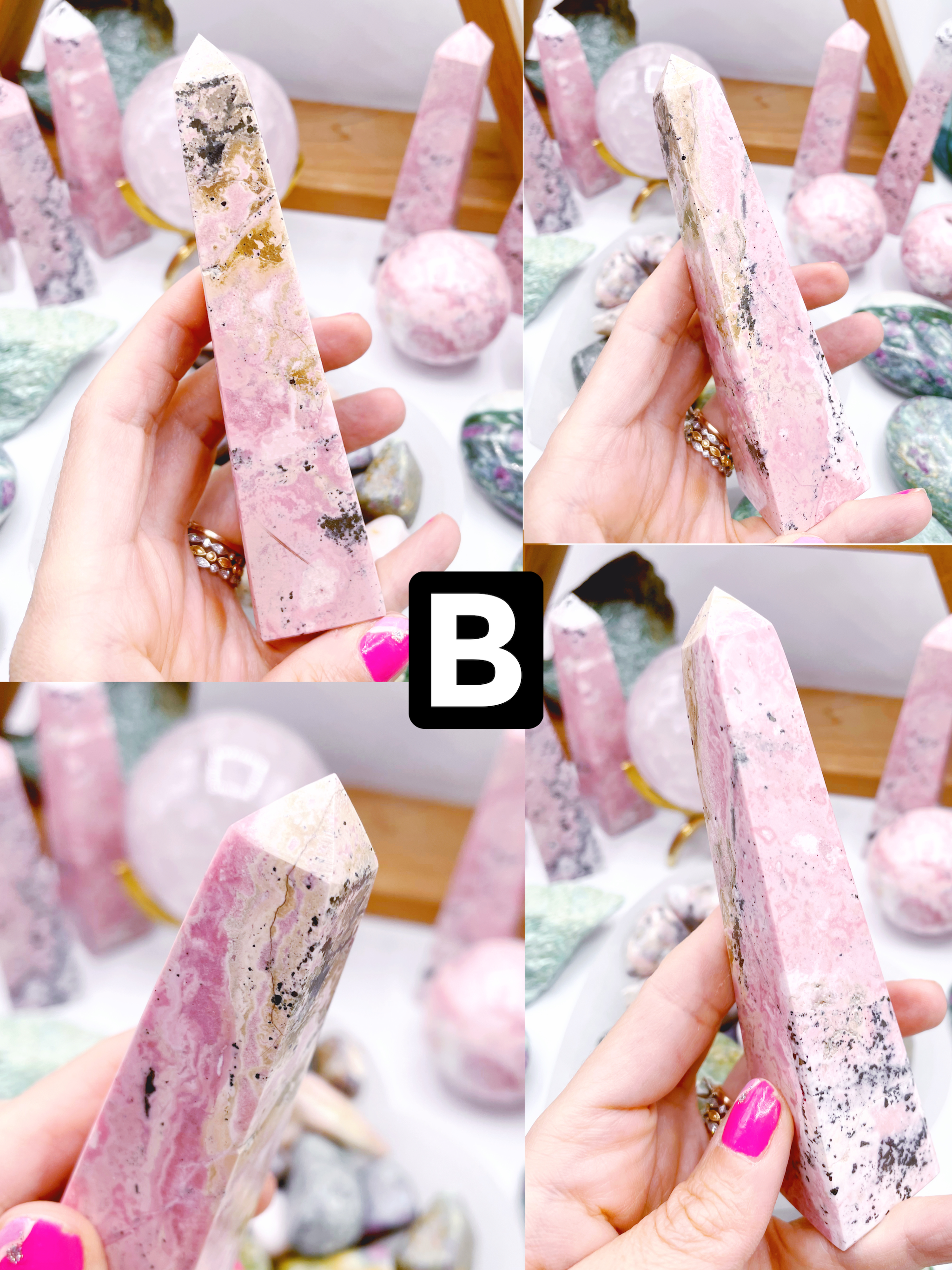 Rhodonite Obelisks - Baltic Mermaid