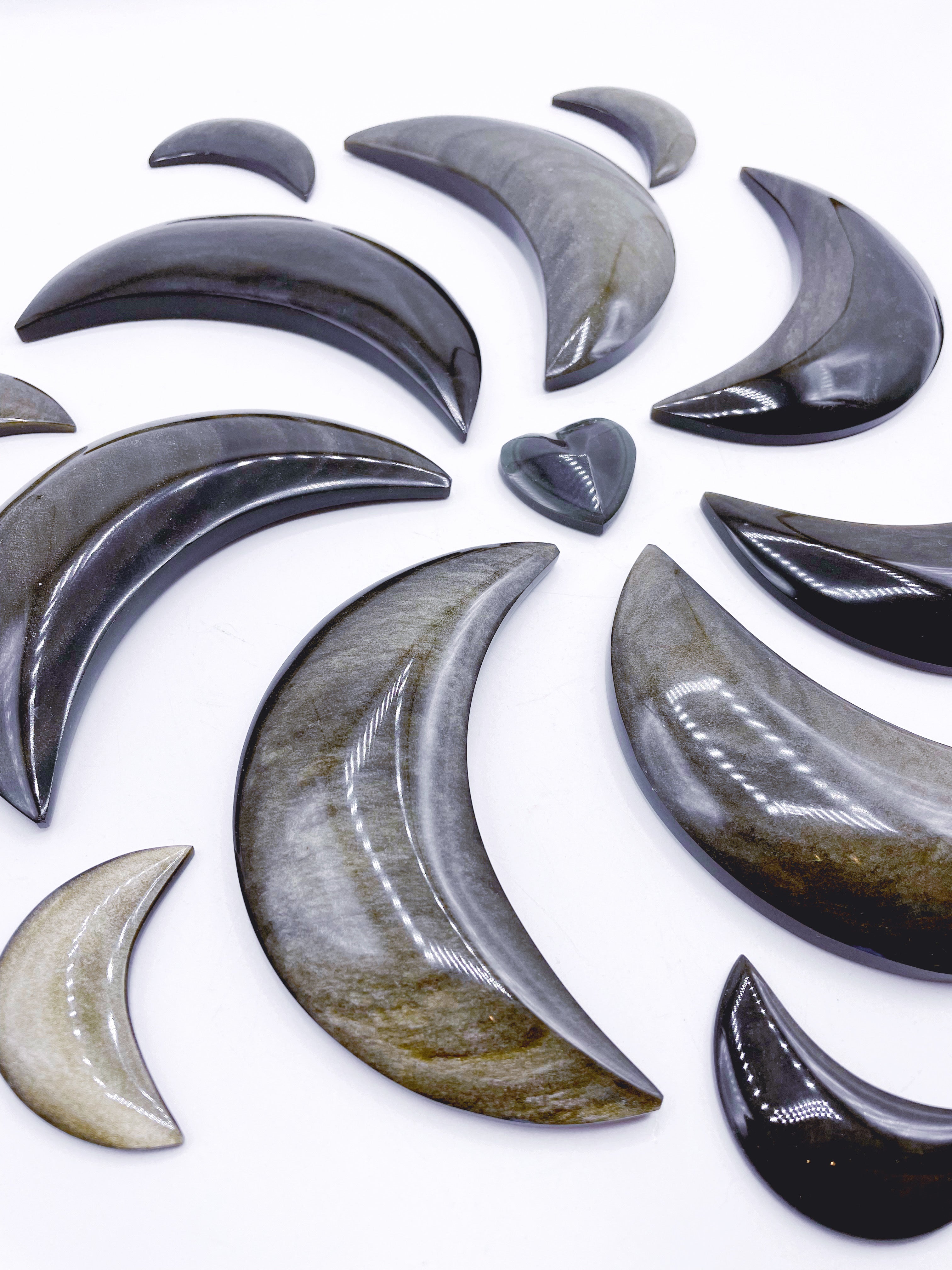 Gold Sheen Obsidian Moons - Baltic Mermaid
