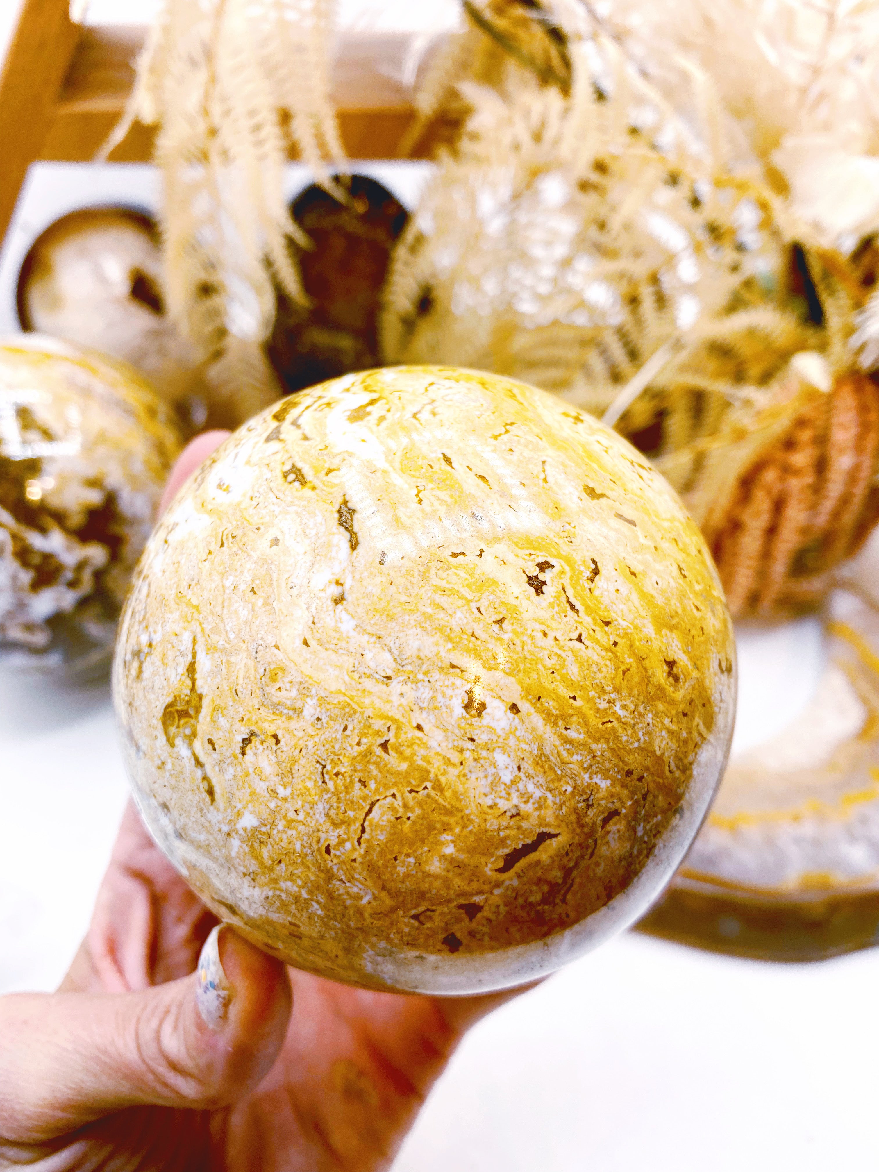 Ocean Jasper Sphere - Baltic Mermaid