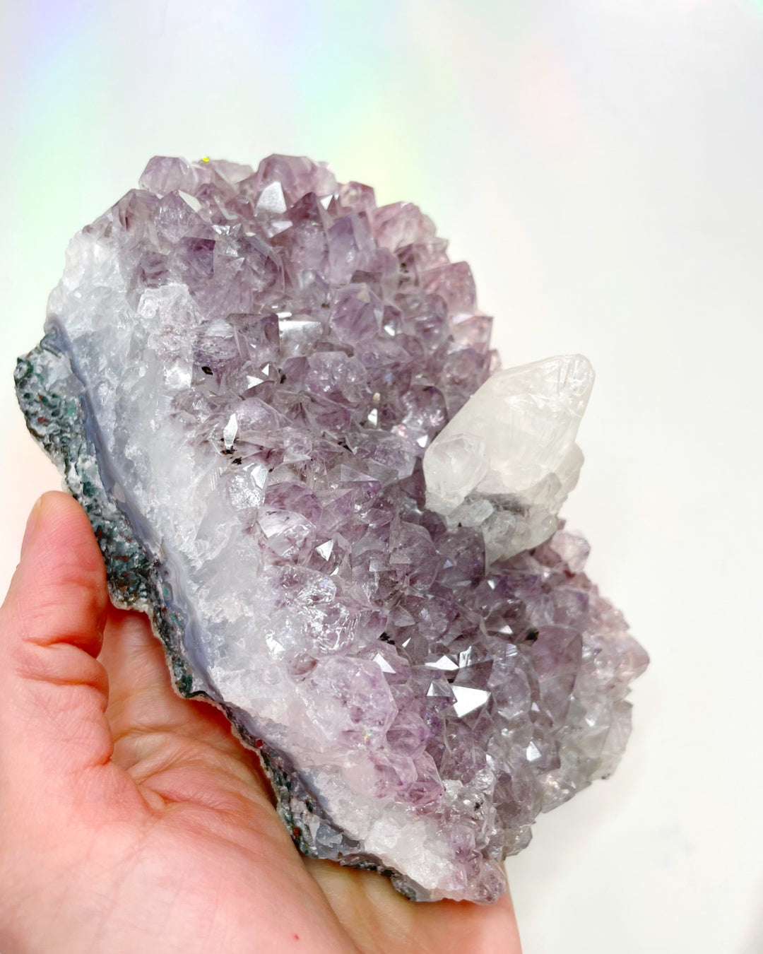 Amethyst Cluster w/ Calcite