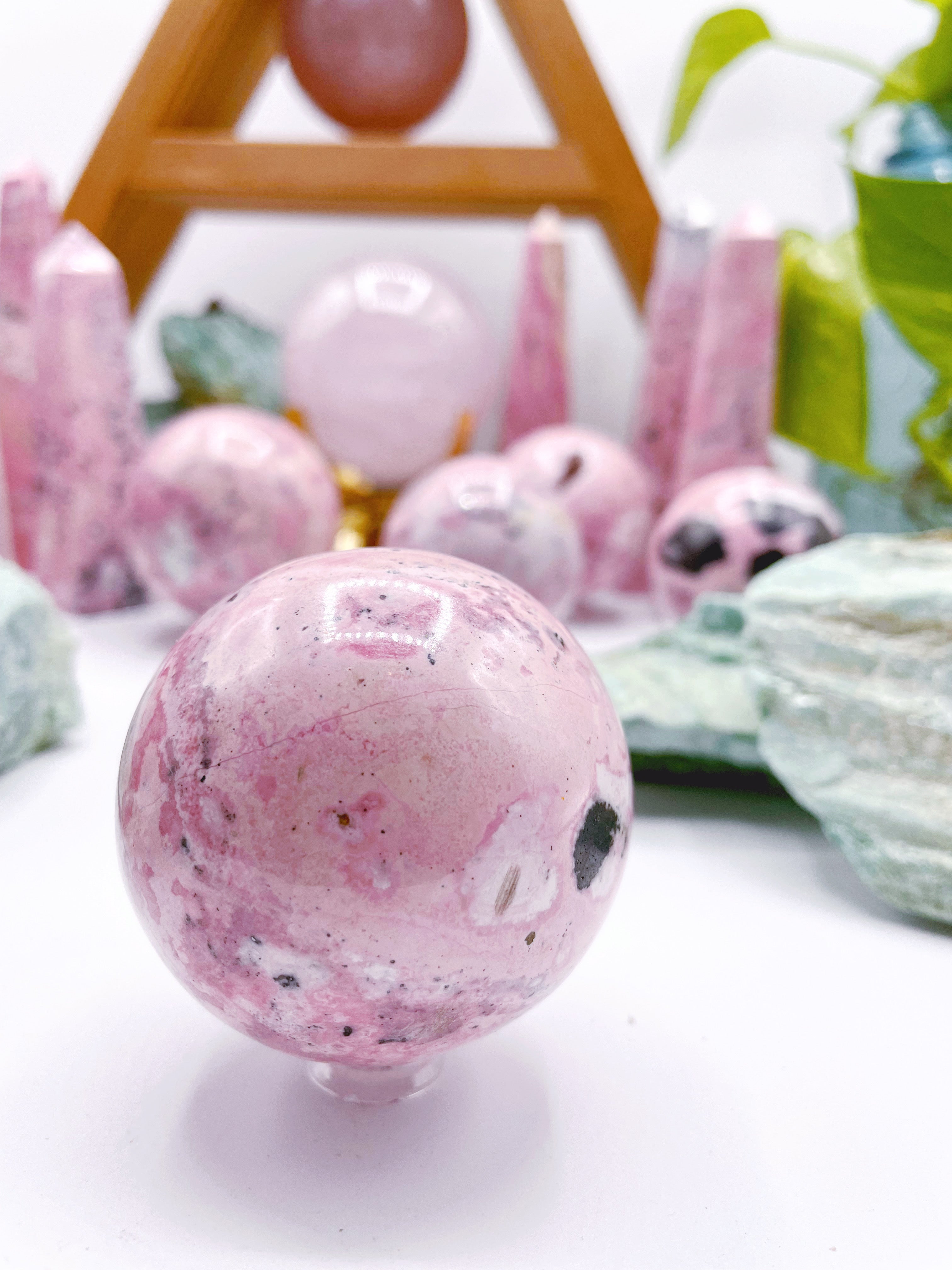 Rhodonite Sphere - Baltic Mermaid