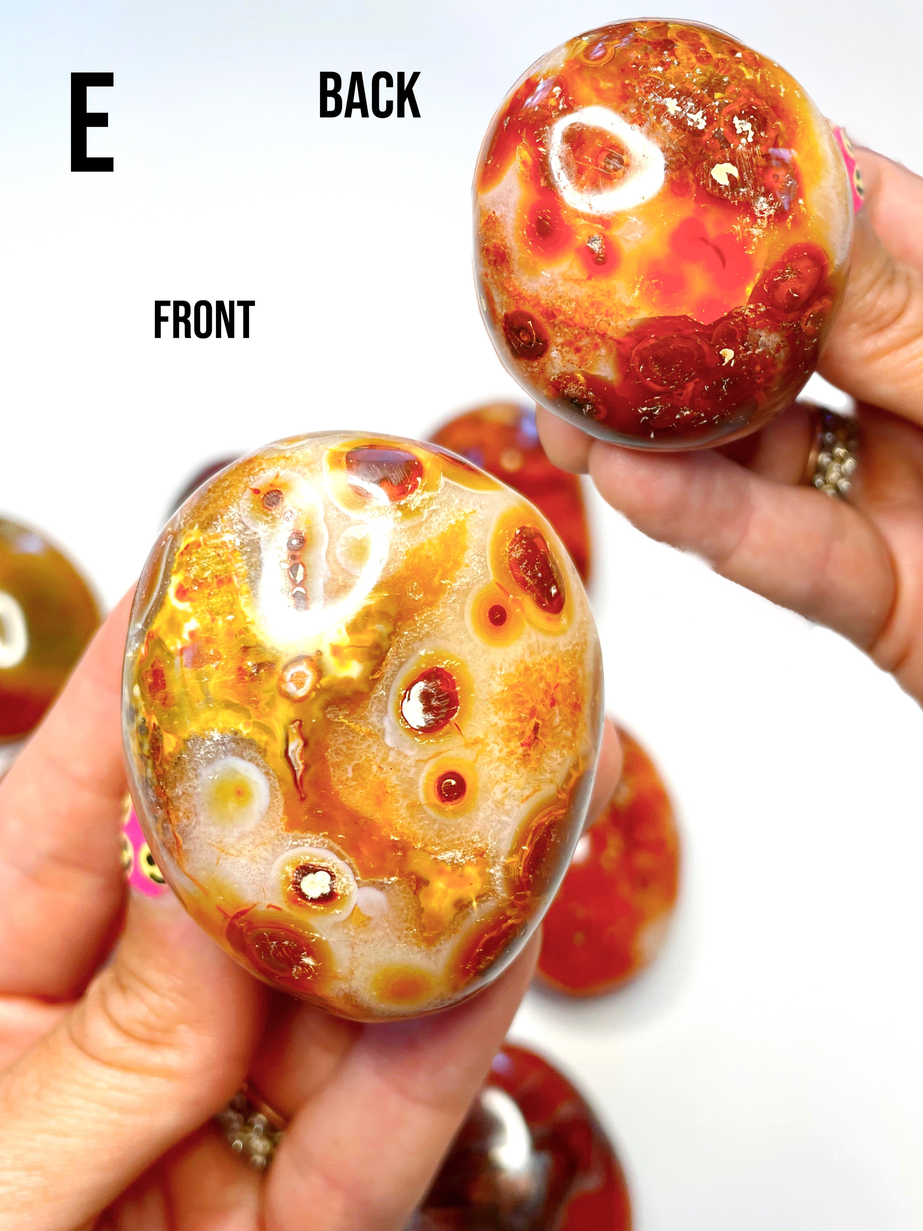 Carnelian Agate Palm Stones - Baltic Mermaid