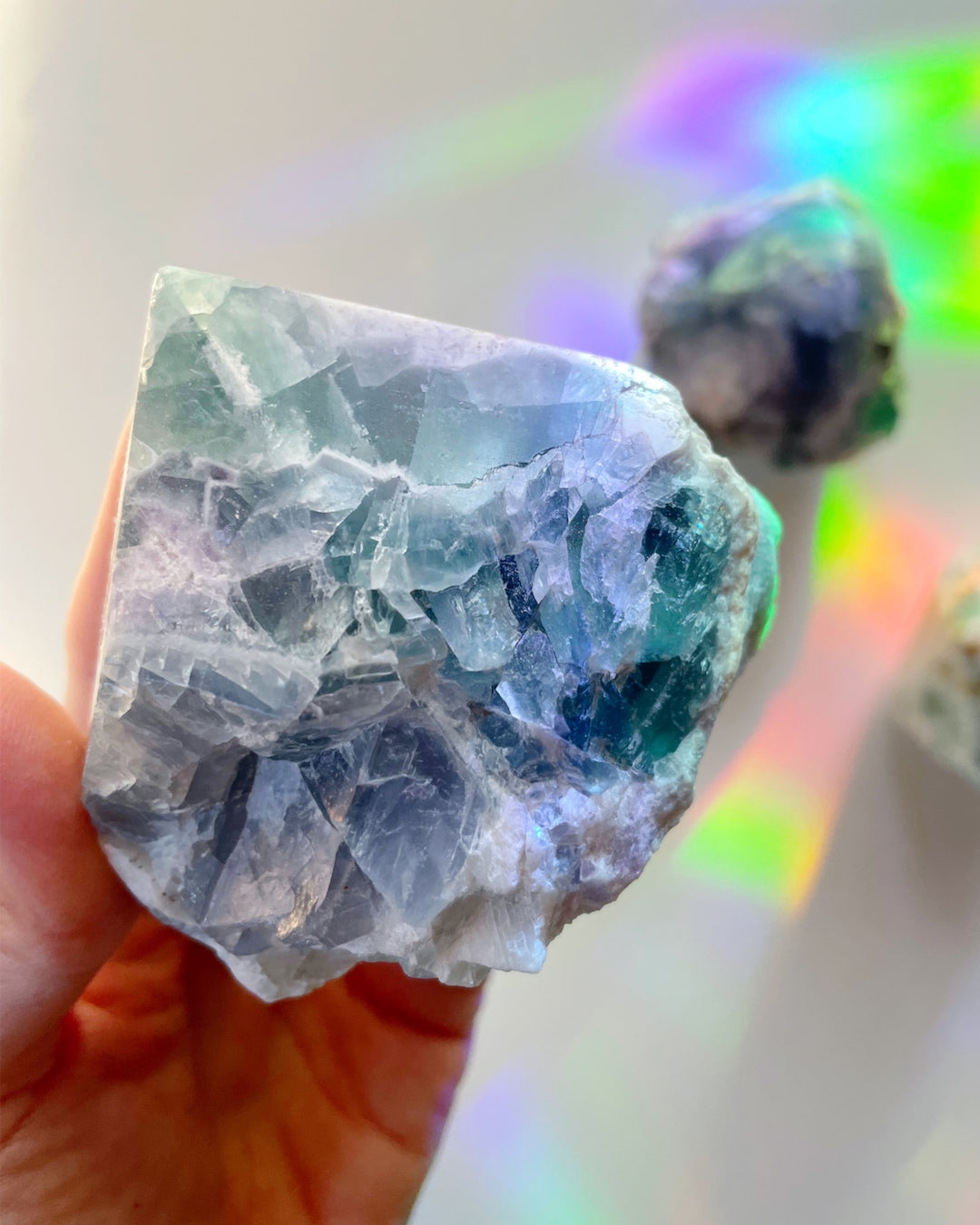Fluorite Semi Polished Point - Baltic Mermaid