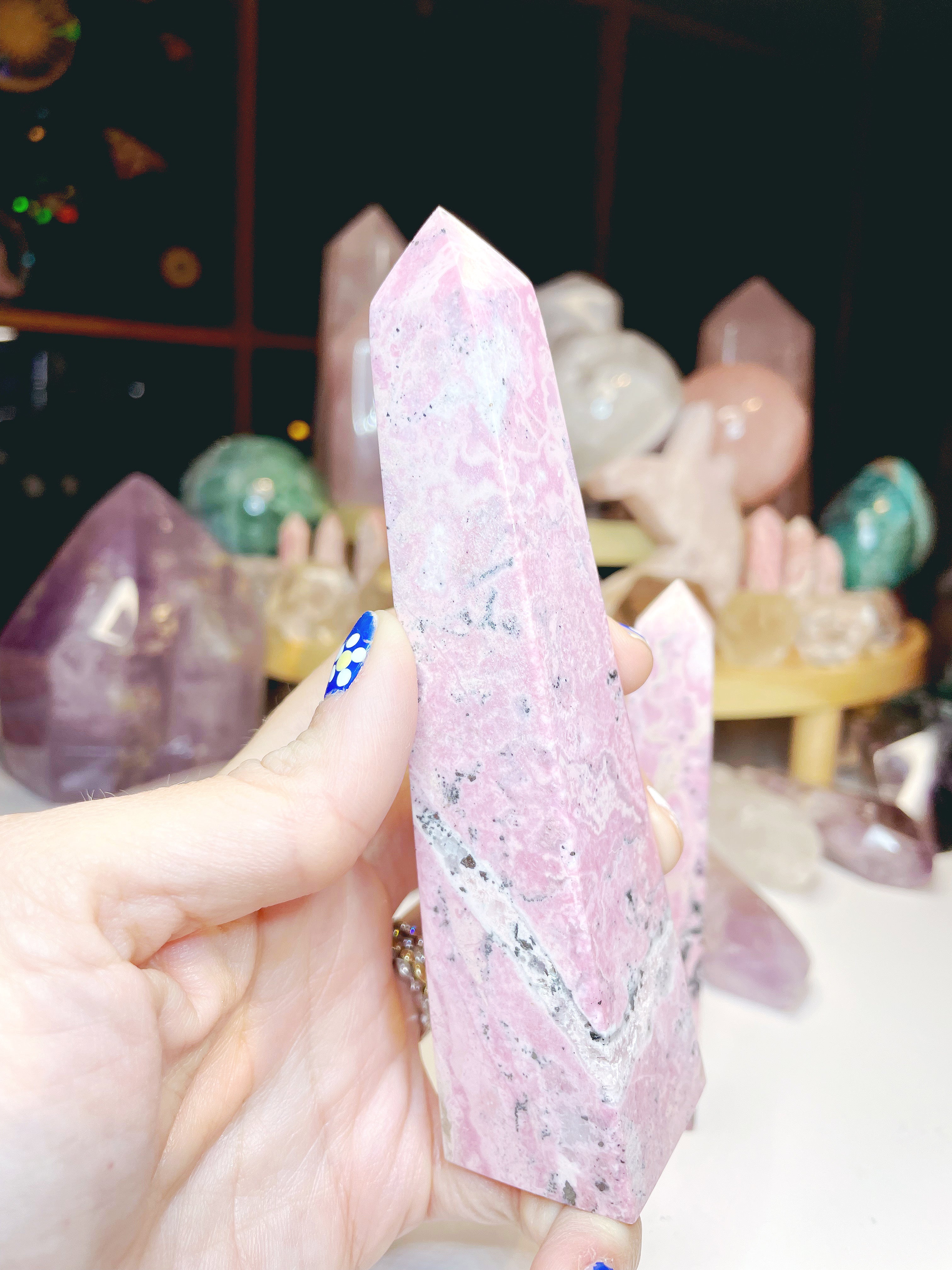 Rhodonite Obelisk - Baltic Mermaid