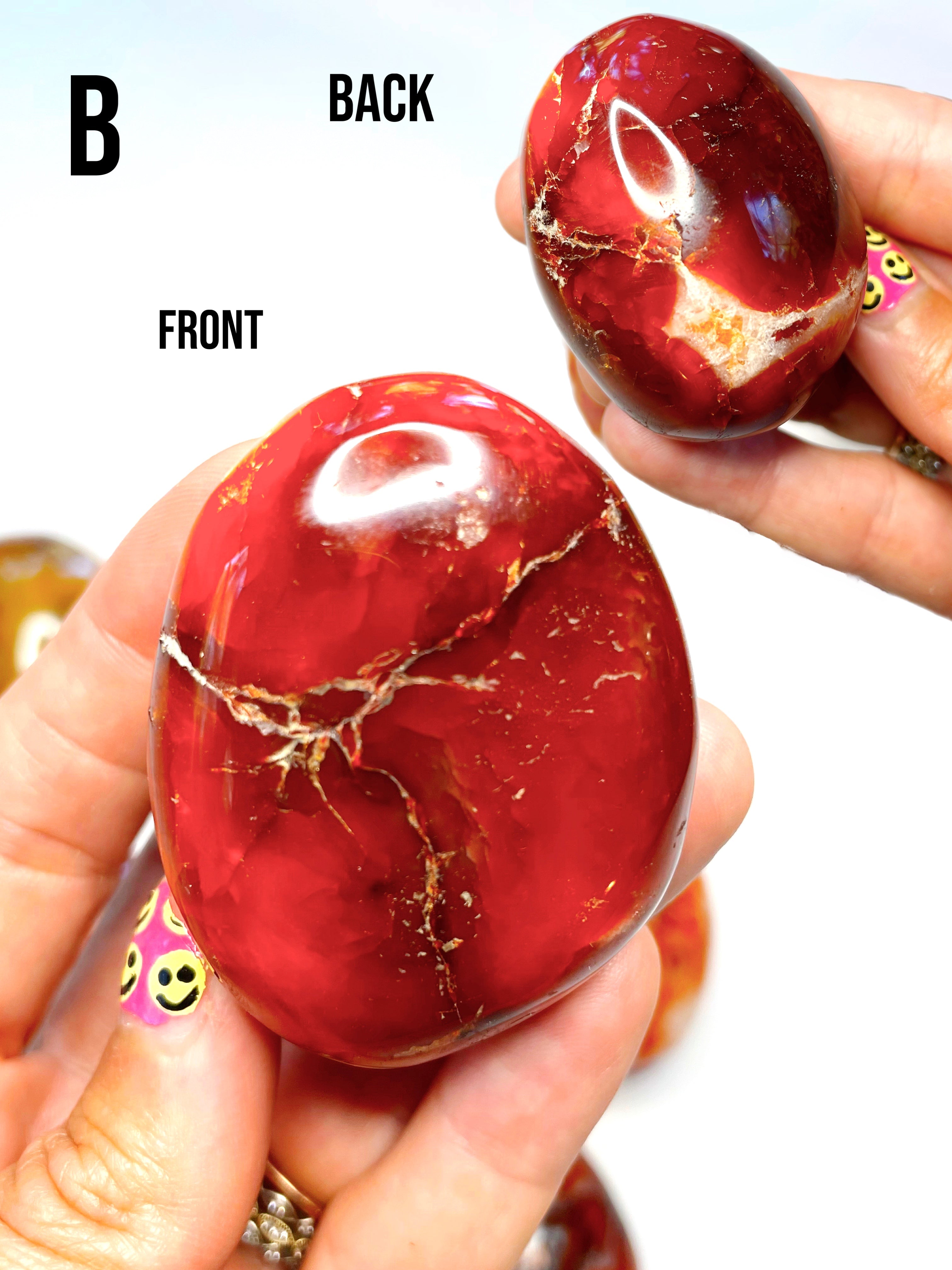 Carnelian Agate Palm Stones - Baltic Mermaid