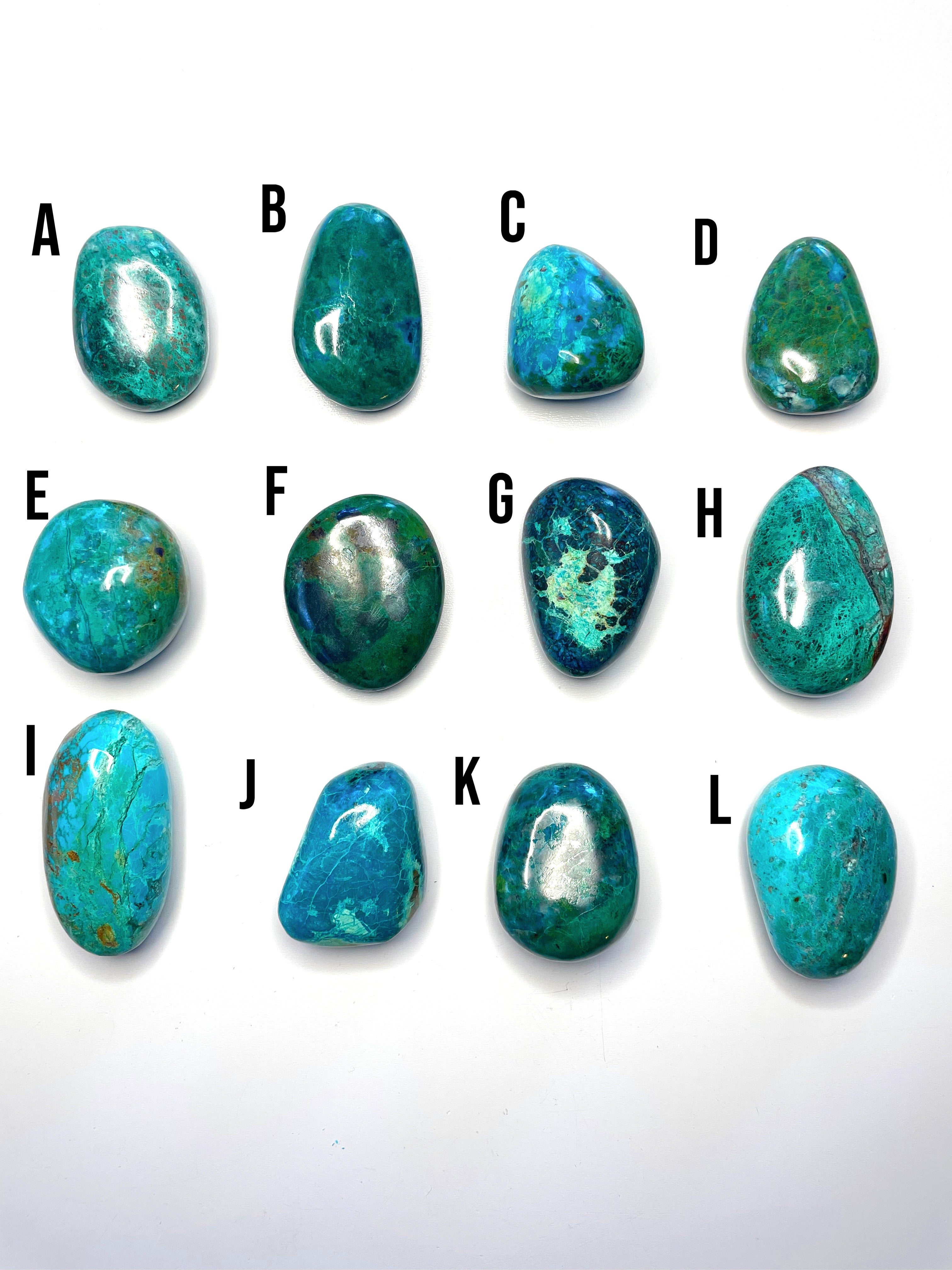 Chrysocolla Palm Stones/Large Tumbles - Baltic Mermaid