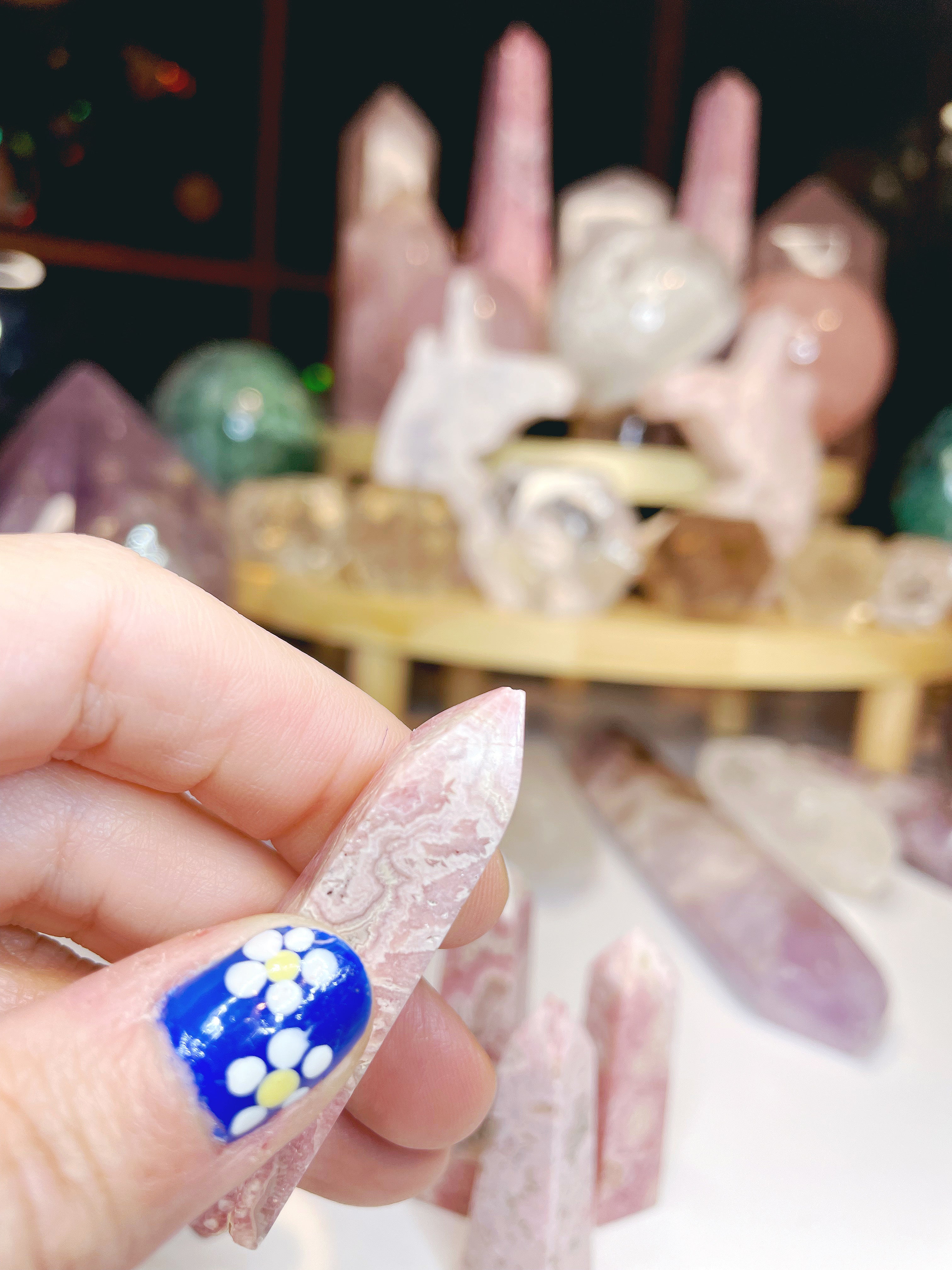 Rhodochrosite Obelisk *Imperfect - Baltic Mermaid