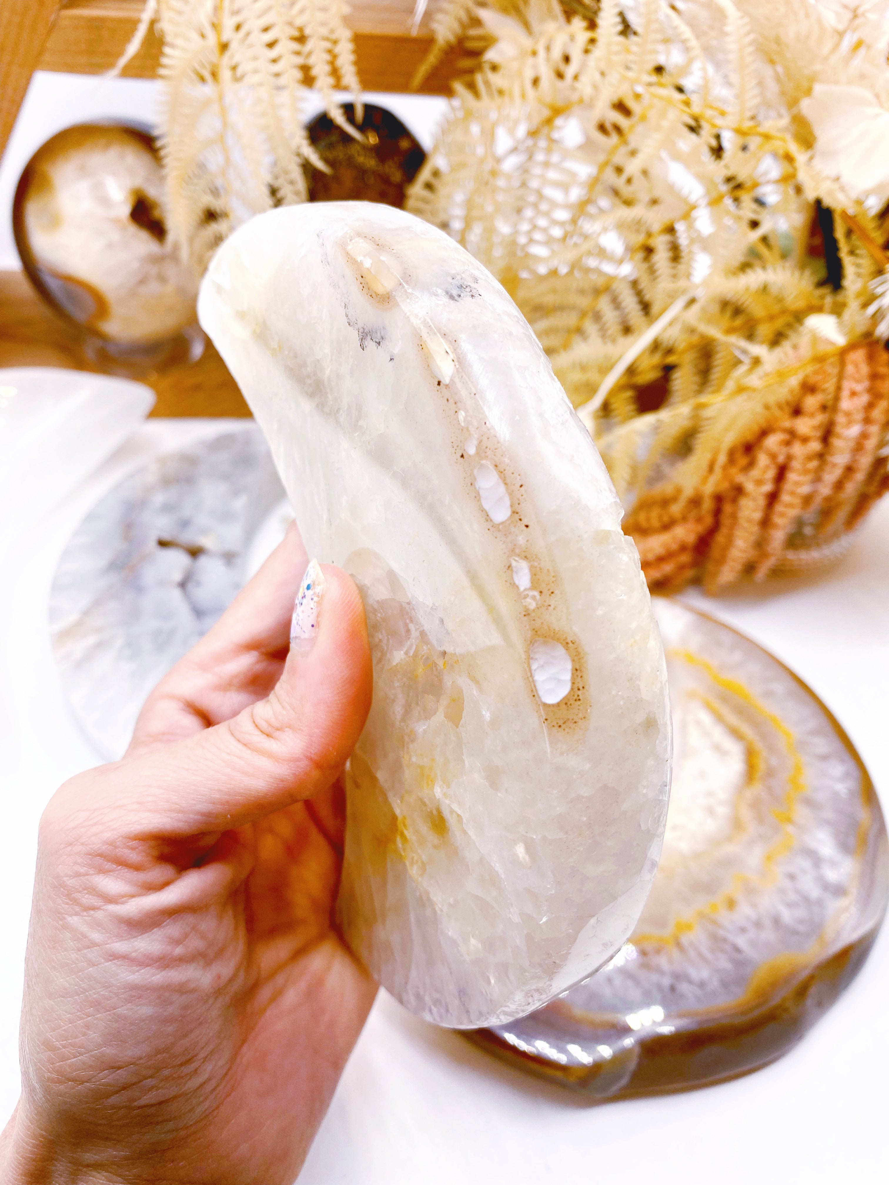 Druzy Agate Moon - Baltic Mermaid