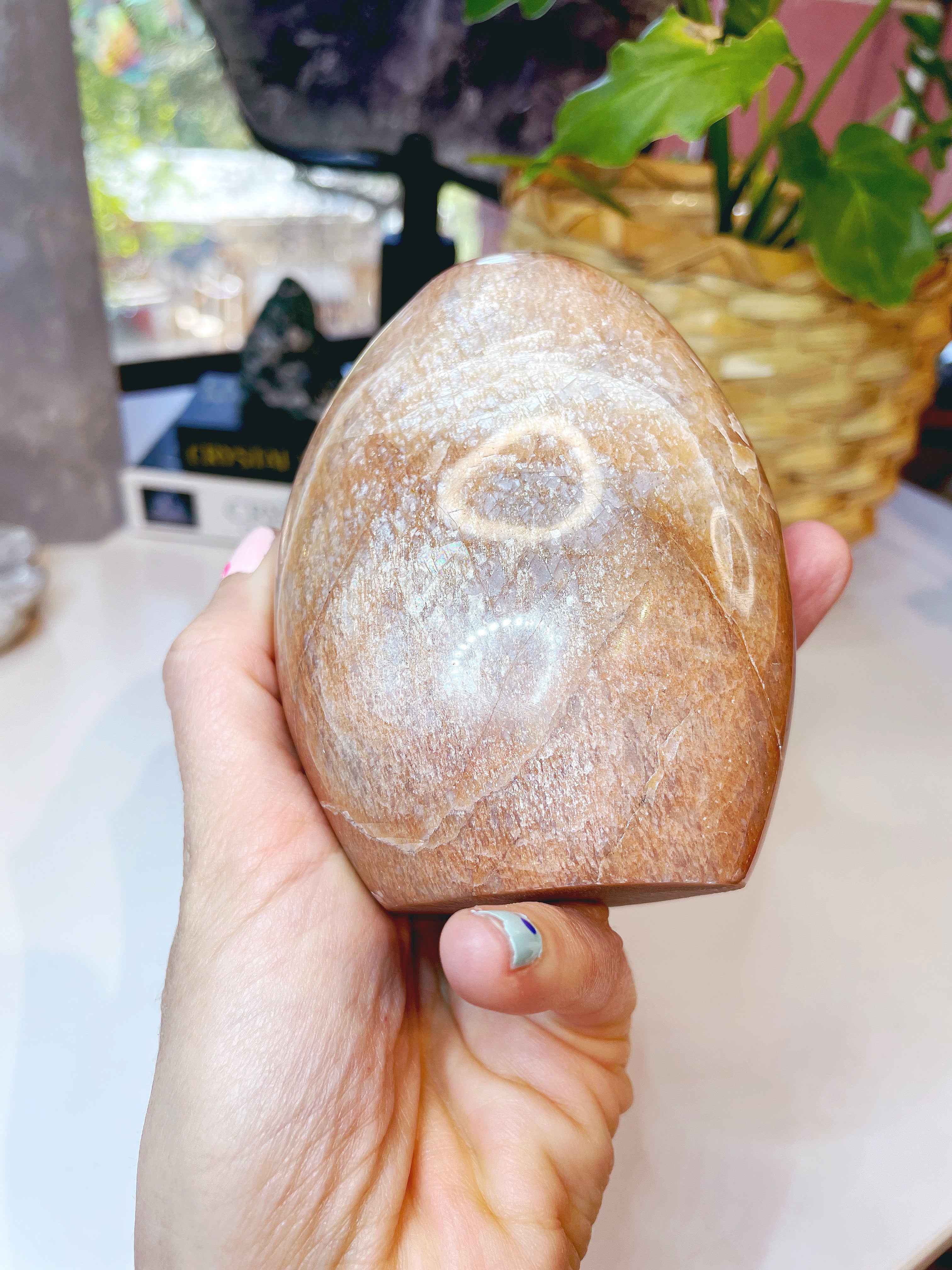 Peach Moonstone Freeform - Baltic Mermaid