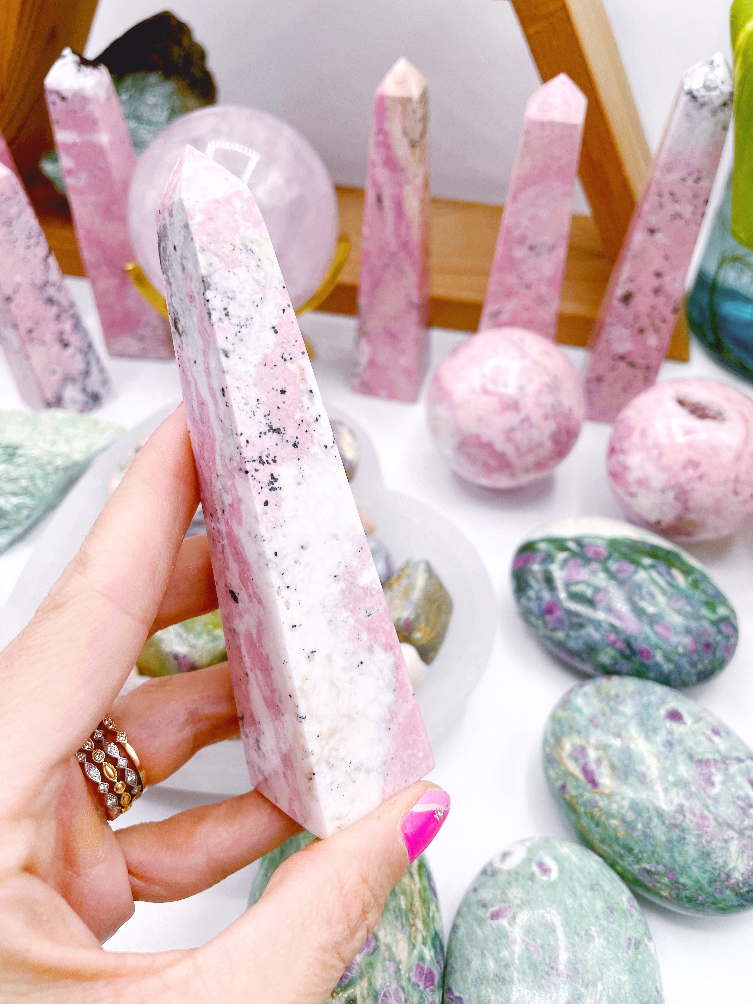 Rhodonite Obelisk - Baltic Mermaid