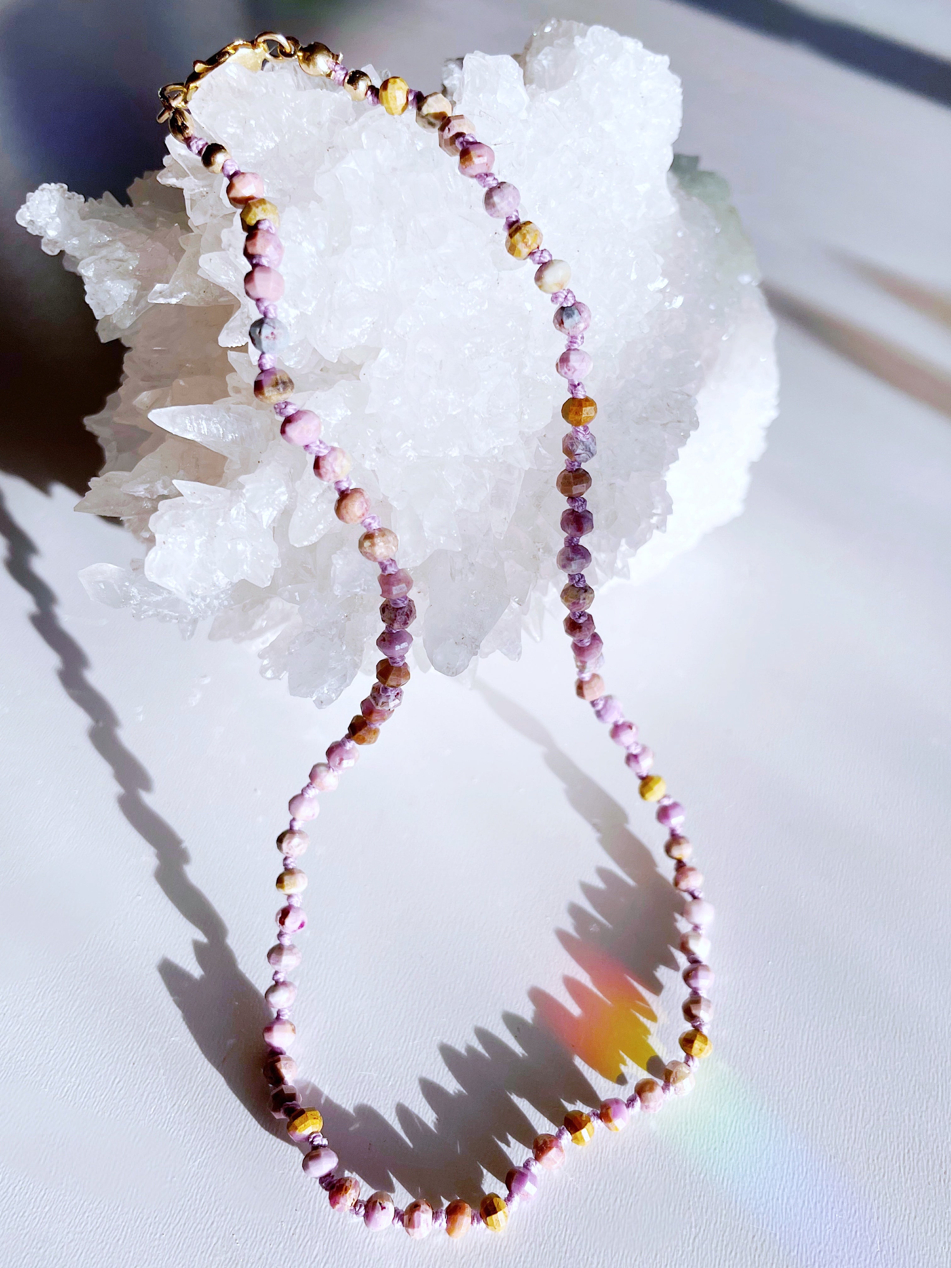 Phosphosiderite Candy Necklace - Baltic Mermaid