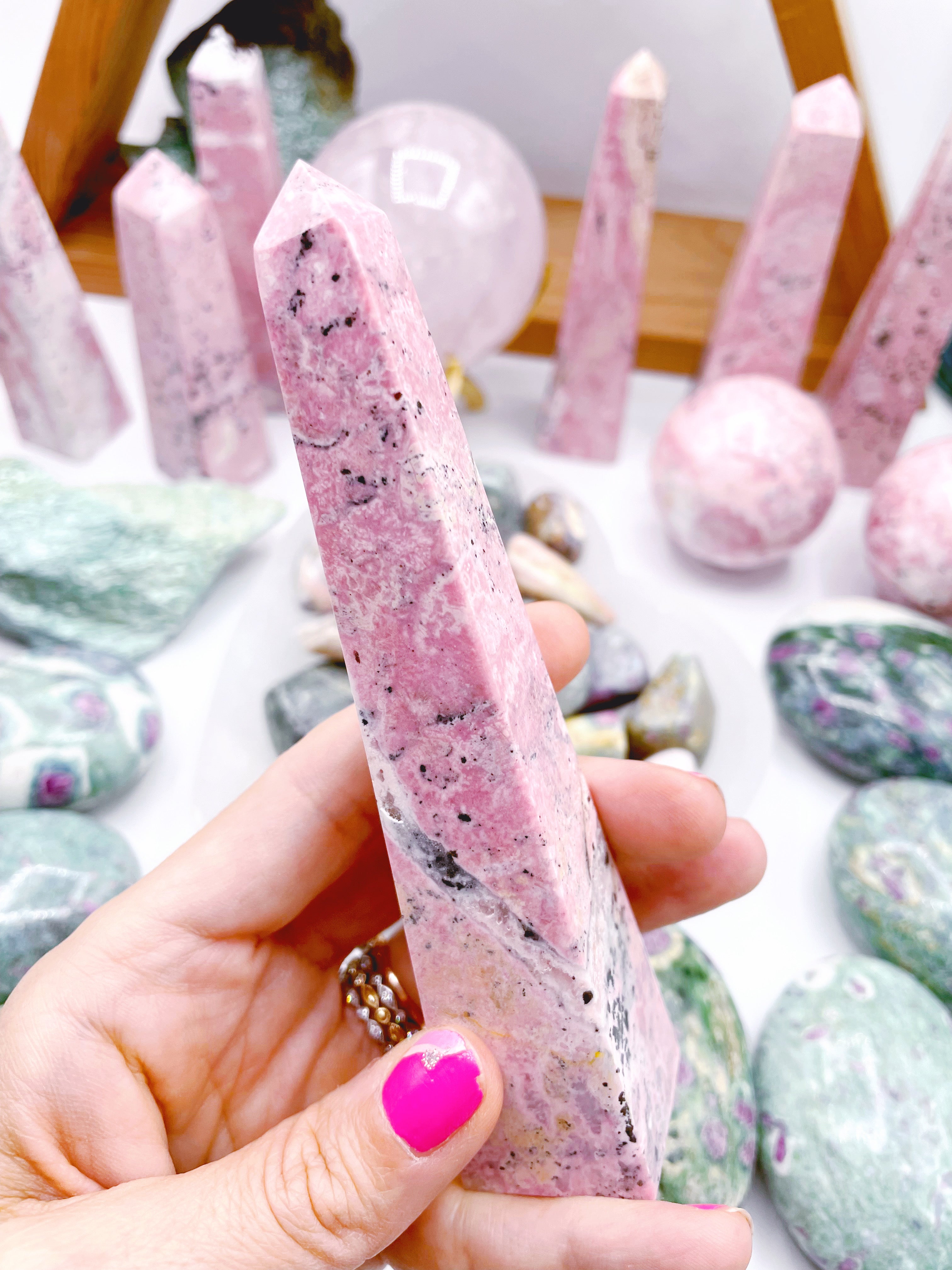 Rhodonite Obelisks - Baltic Mermaid
