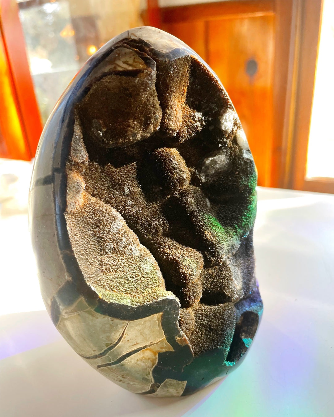 Septarian Geode Dragon Egg - Cutbase