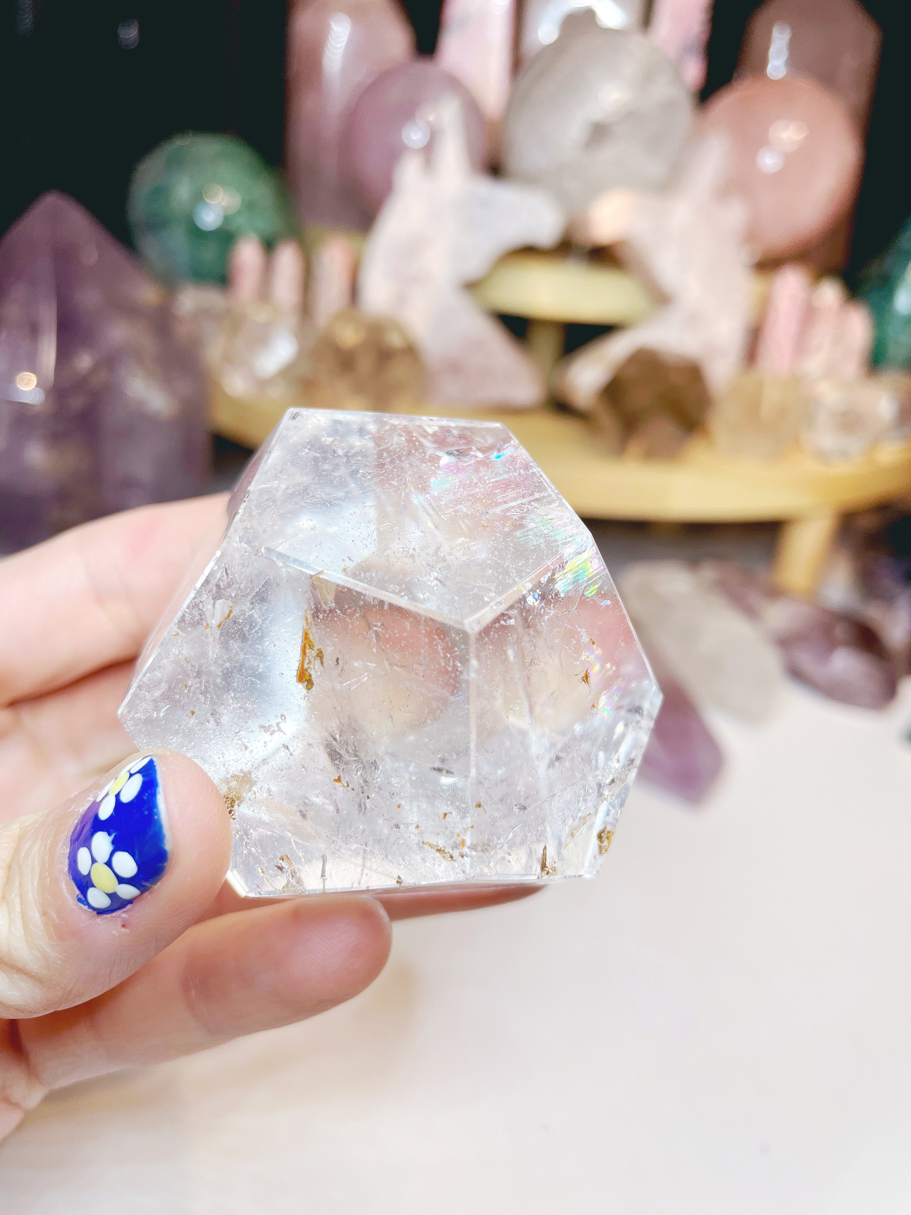Clear Quartz Dodecahedron w/ inclusions. - Baltic Mermaid