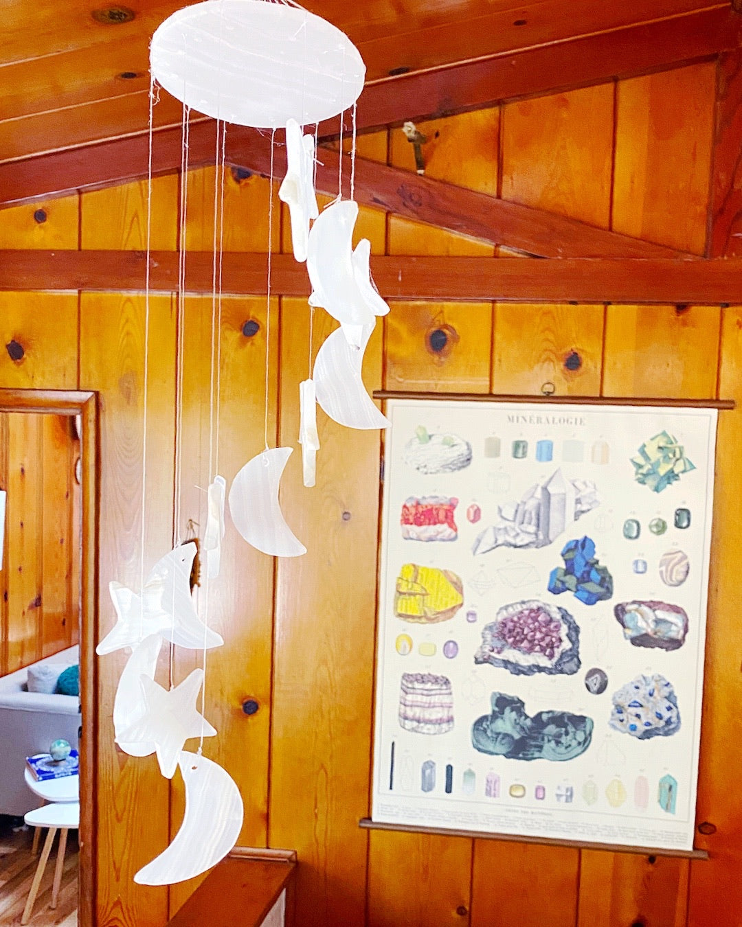 White Onyx Star & Moon Chimes - Baltic Mermaid