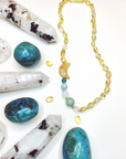 “MoonBeam” Baltic Amber & Gemstone Necklace