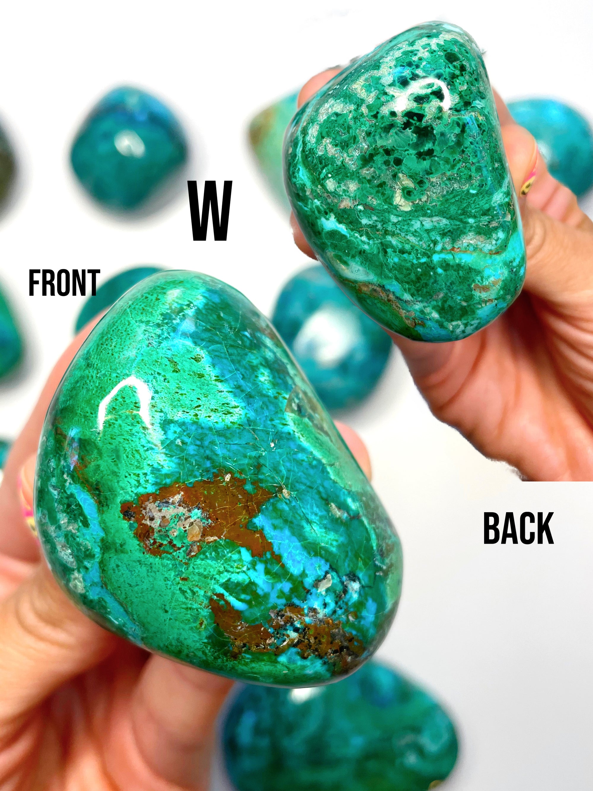 Chrysocolla Palm Stones/Large Tumbles