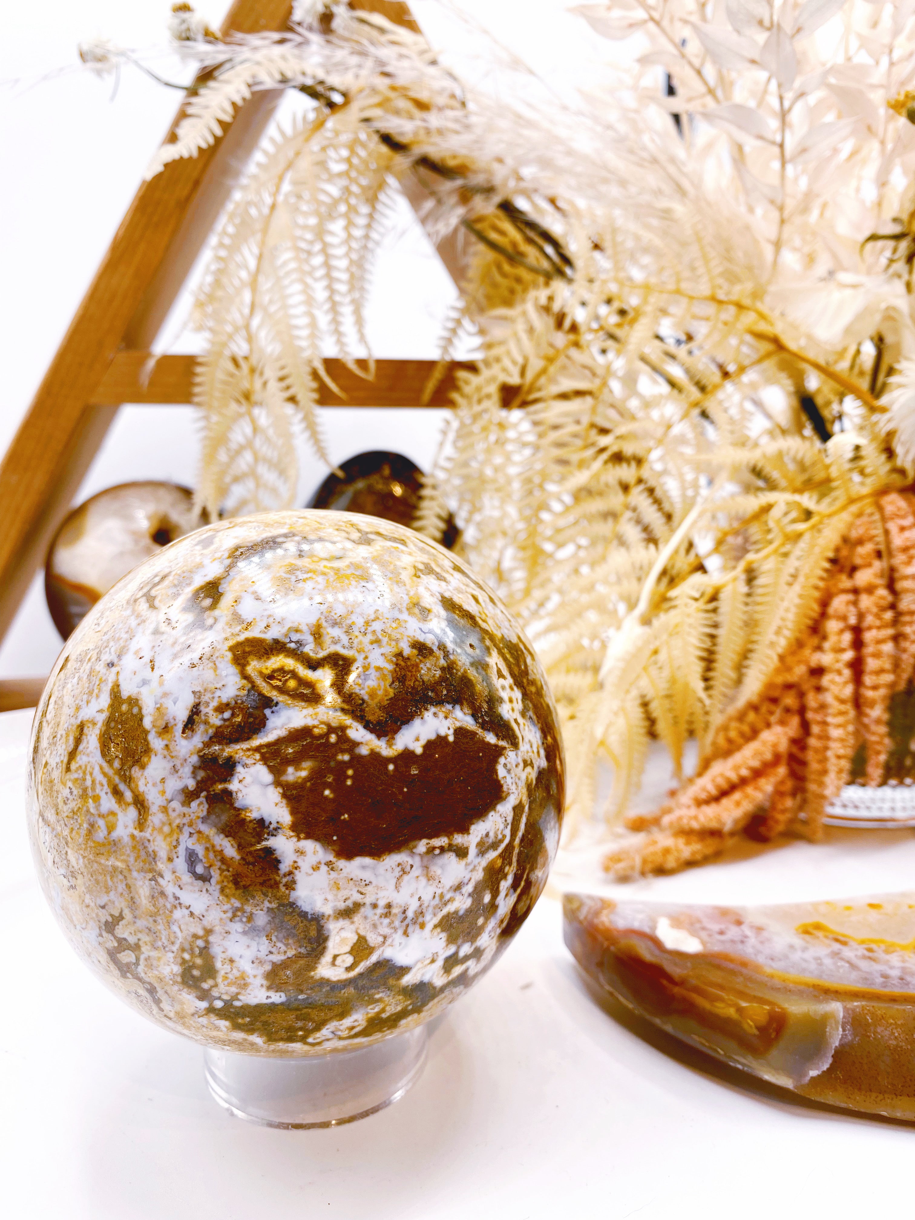 Ocean Jasper Sphere - Baltic Mermaid