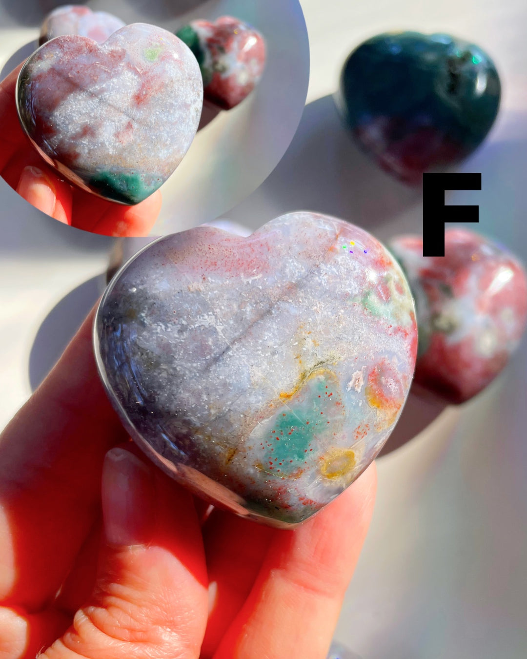 Ocean Jasper Hearts