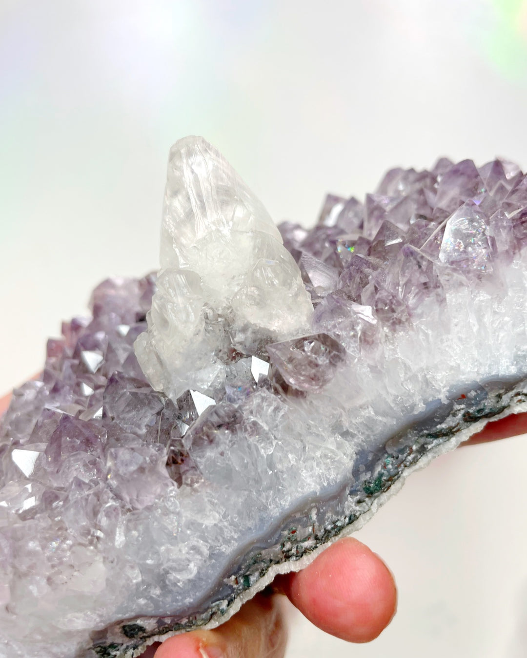 Amethyst Cluster w/ Calcite - Baltic Mermaid