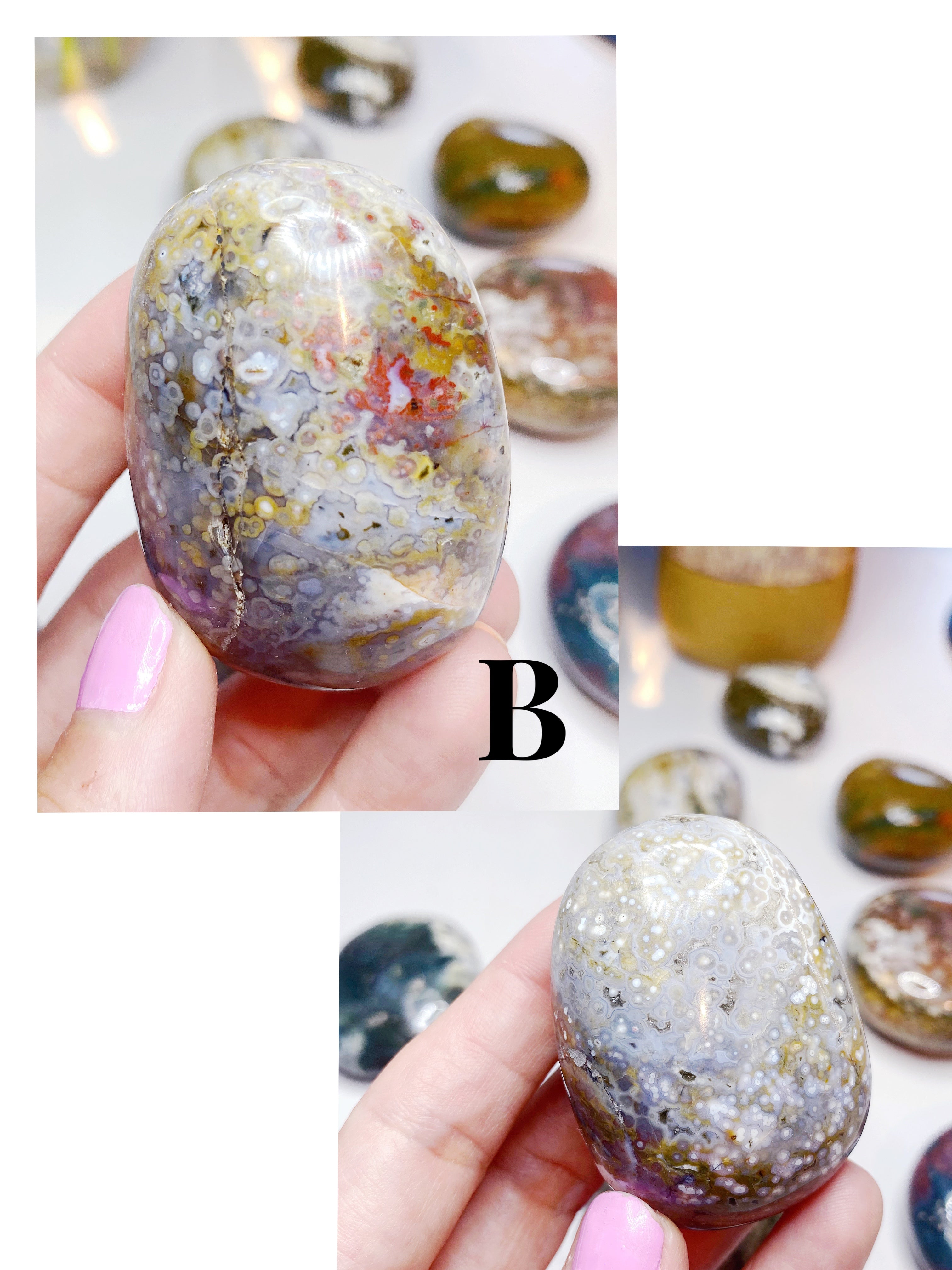 Ocean Jasper Palm Stones - Small - Baltic Mermaid