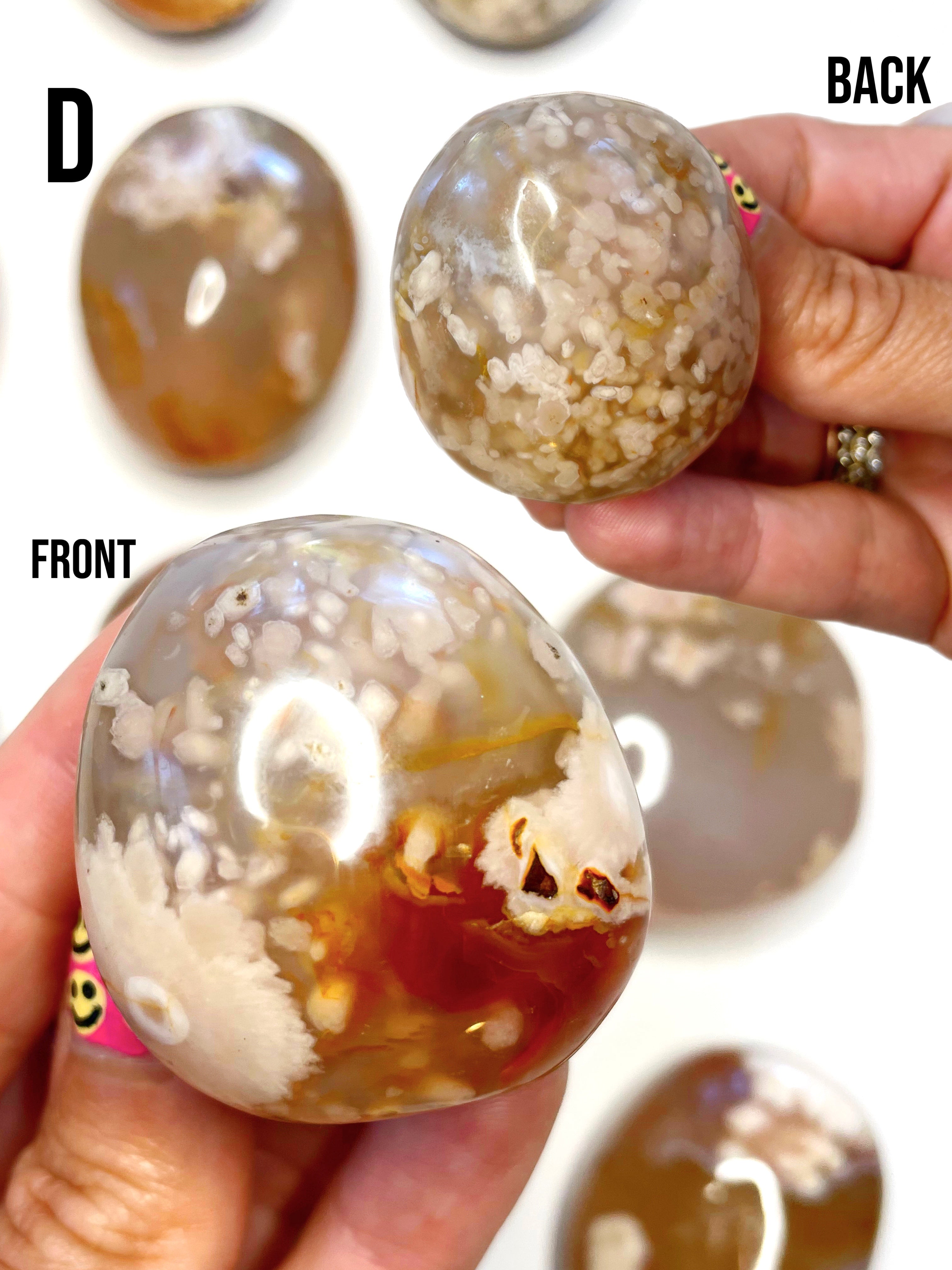 Flower Agate Palm Stones - Baltic Mermaid