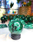 Malachite Carved Sphere