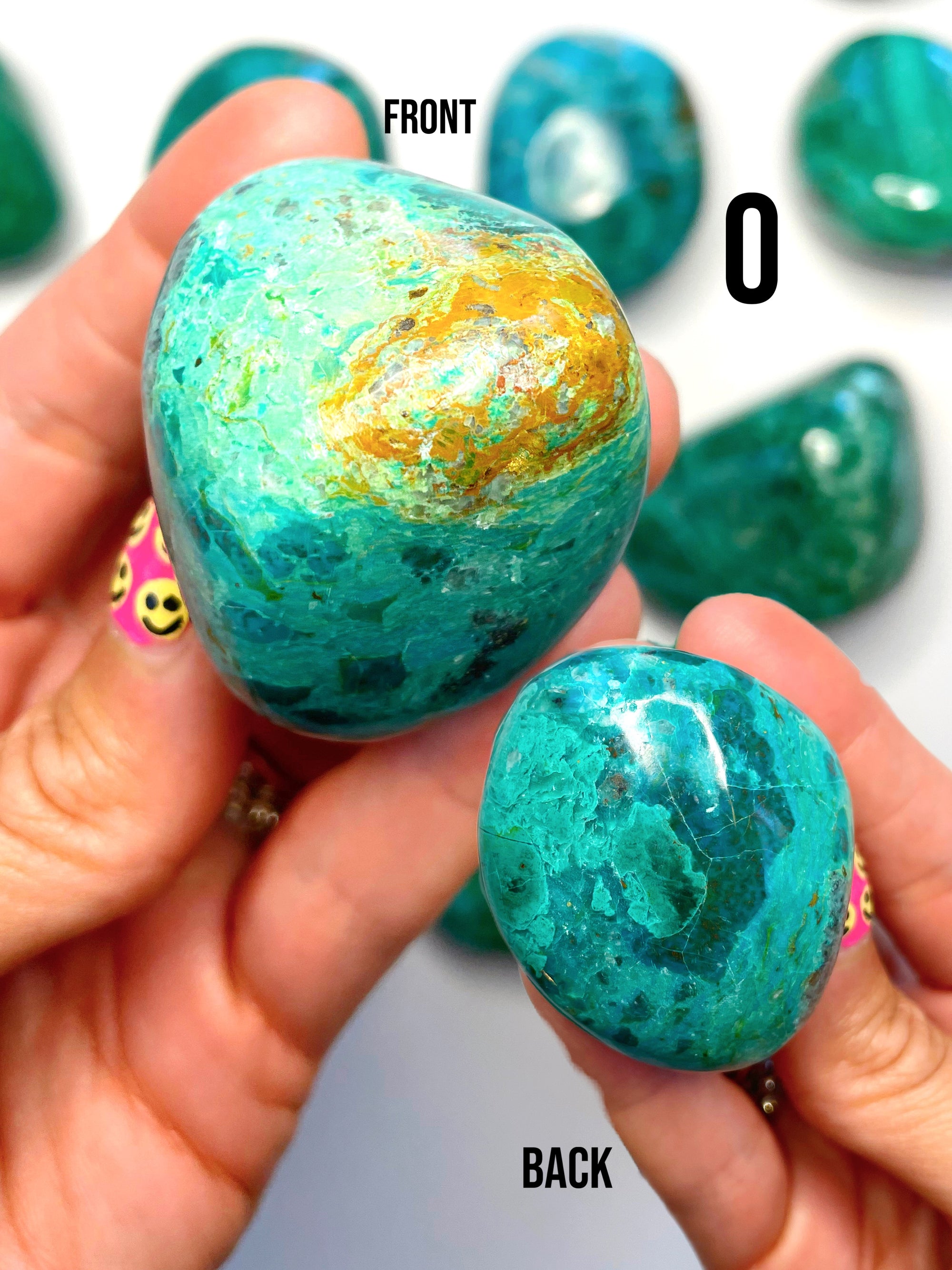 Chrysocolla Palm Stones/Large Tumbles