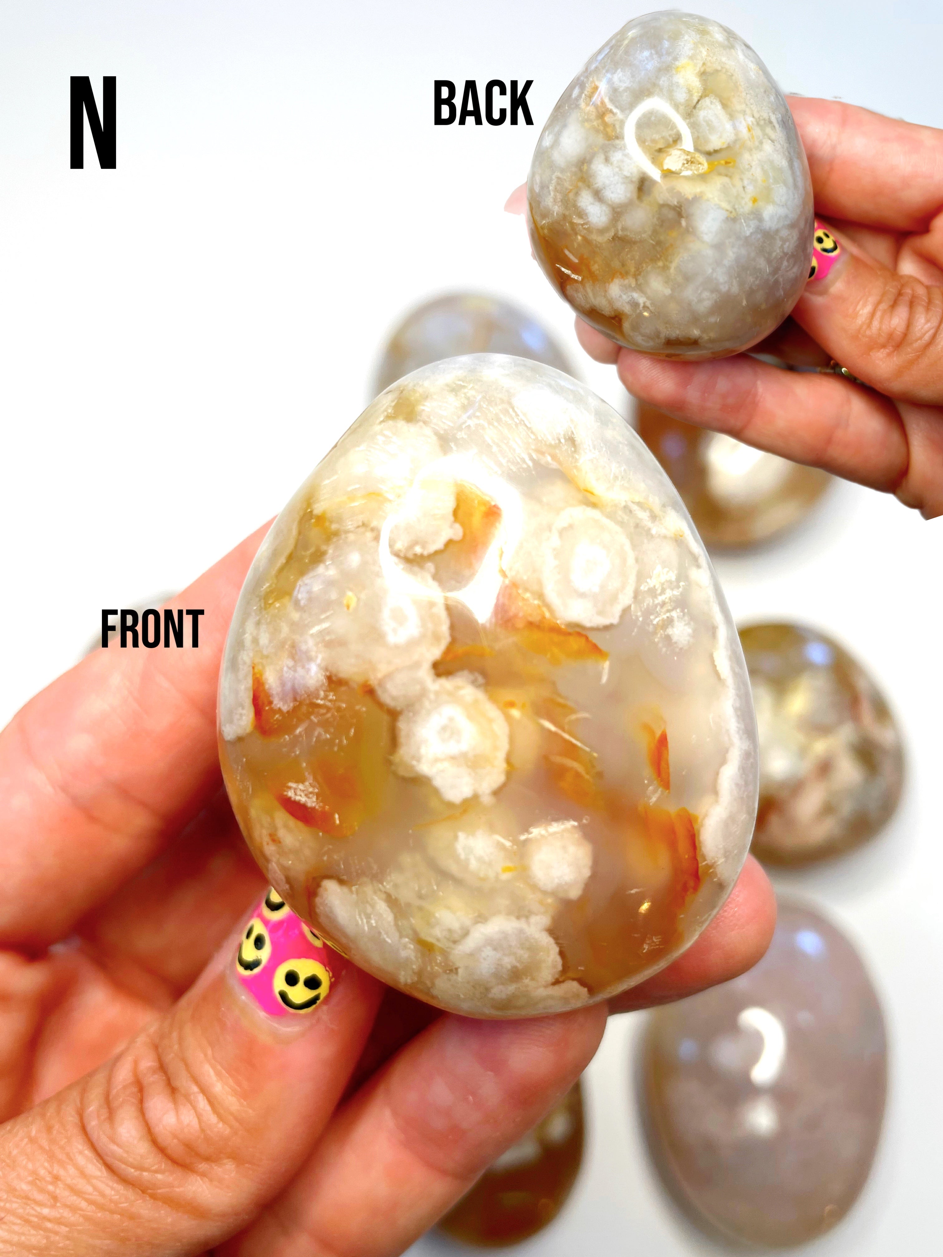 Flower Agate Palm Stones - Baltic Mermaid