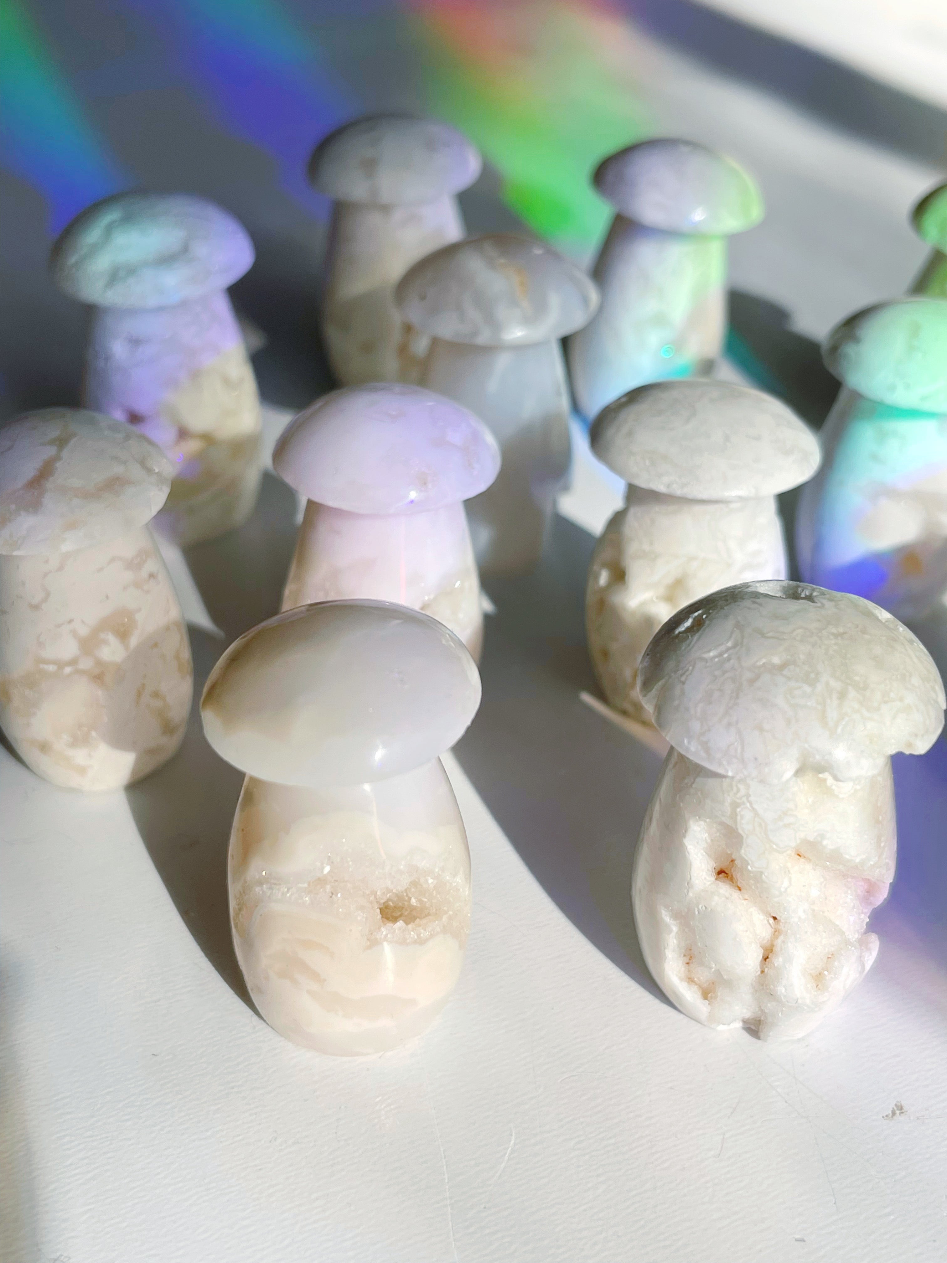 Snow Agate Mushroom - Baltic Mermaid